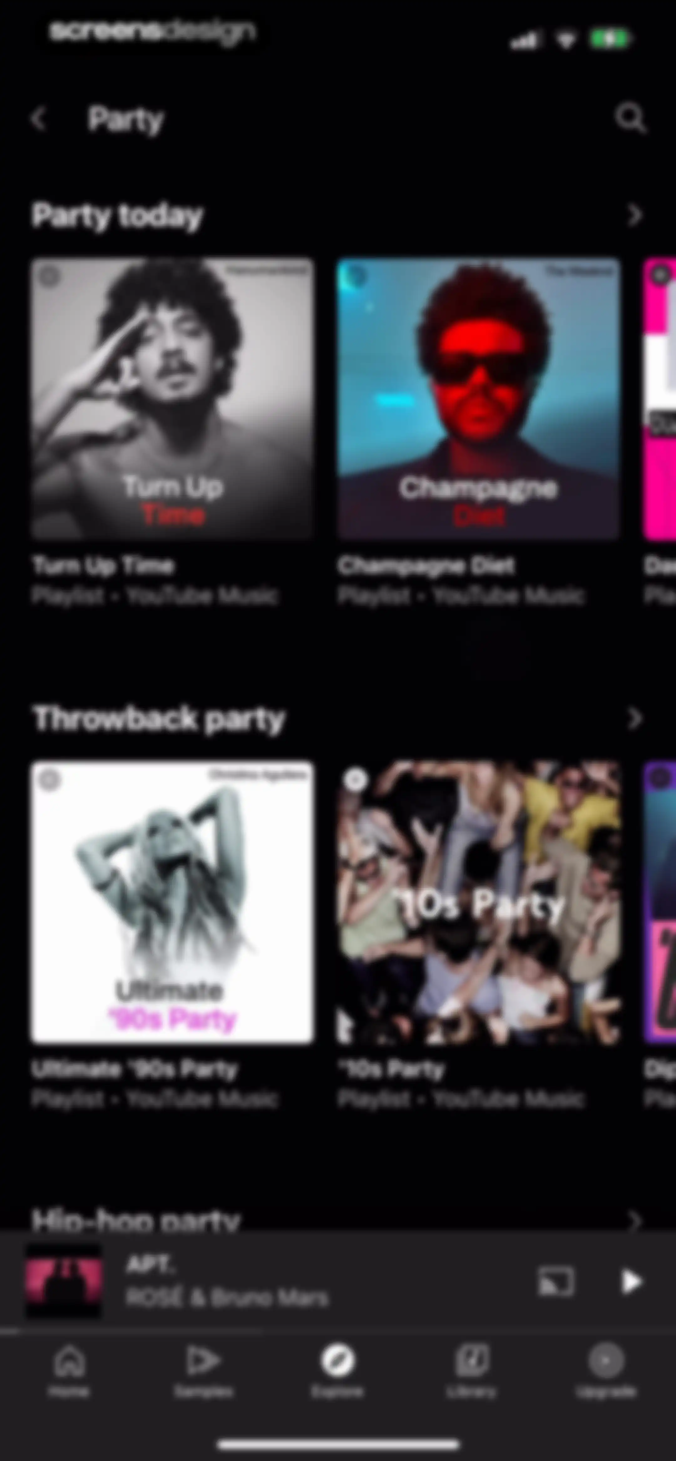 YouTube Music screen 120