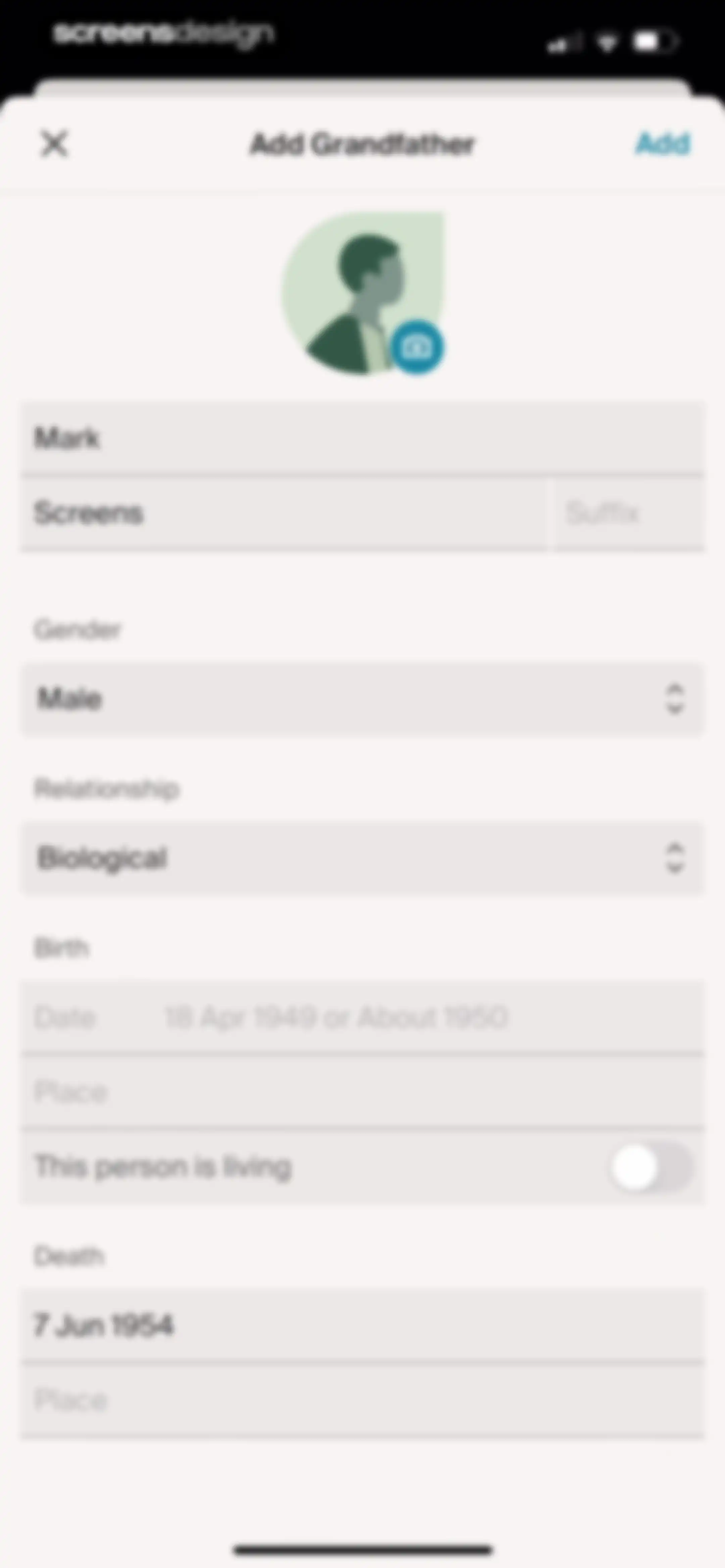 Ancestry: Family History & DNA screen 38