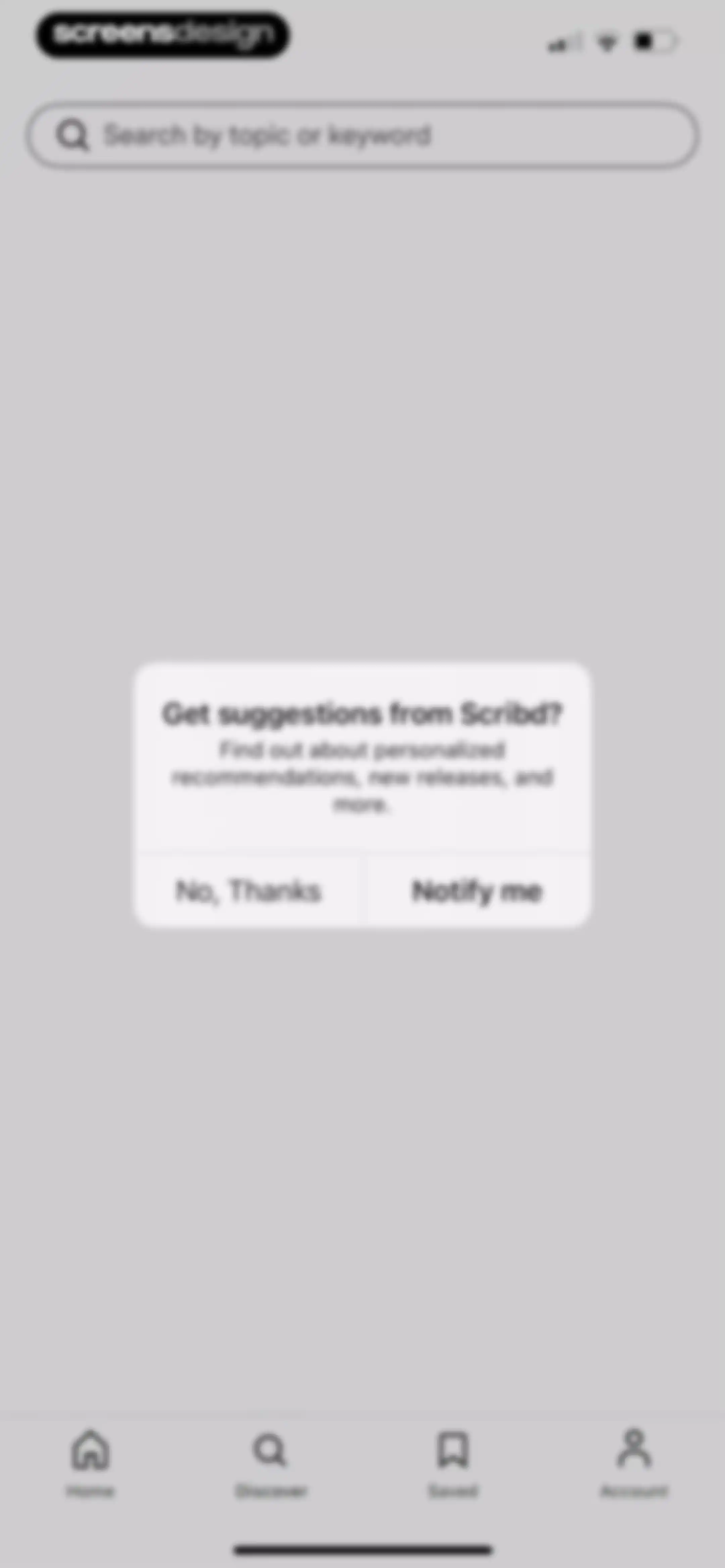 Scribd: 170M+ documents screen 35
