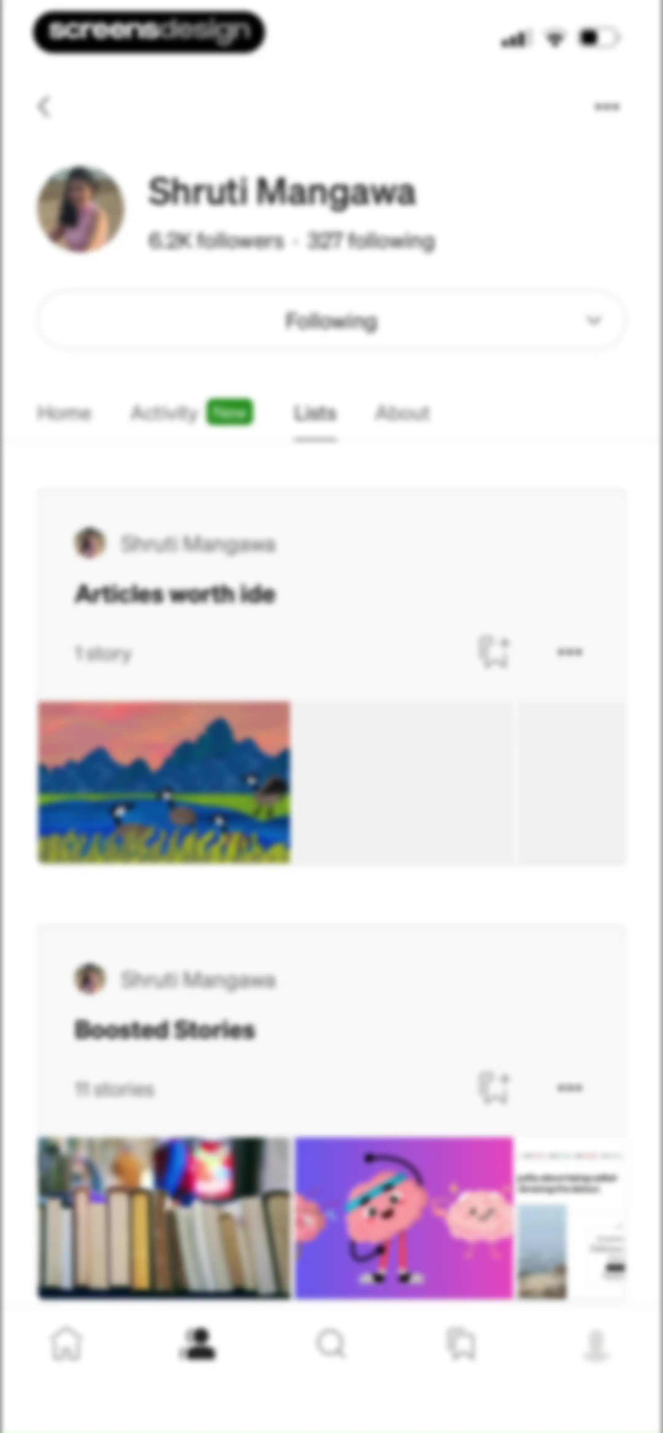 Medium: Read & Write Stories screen 66