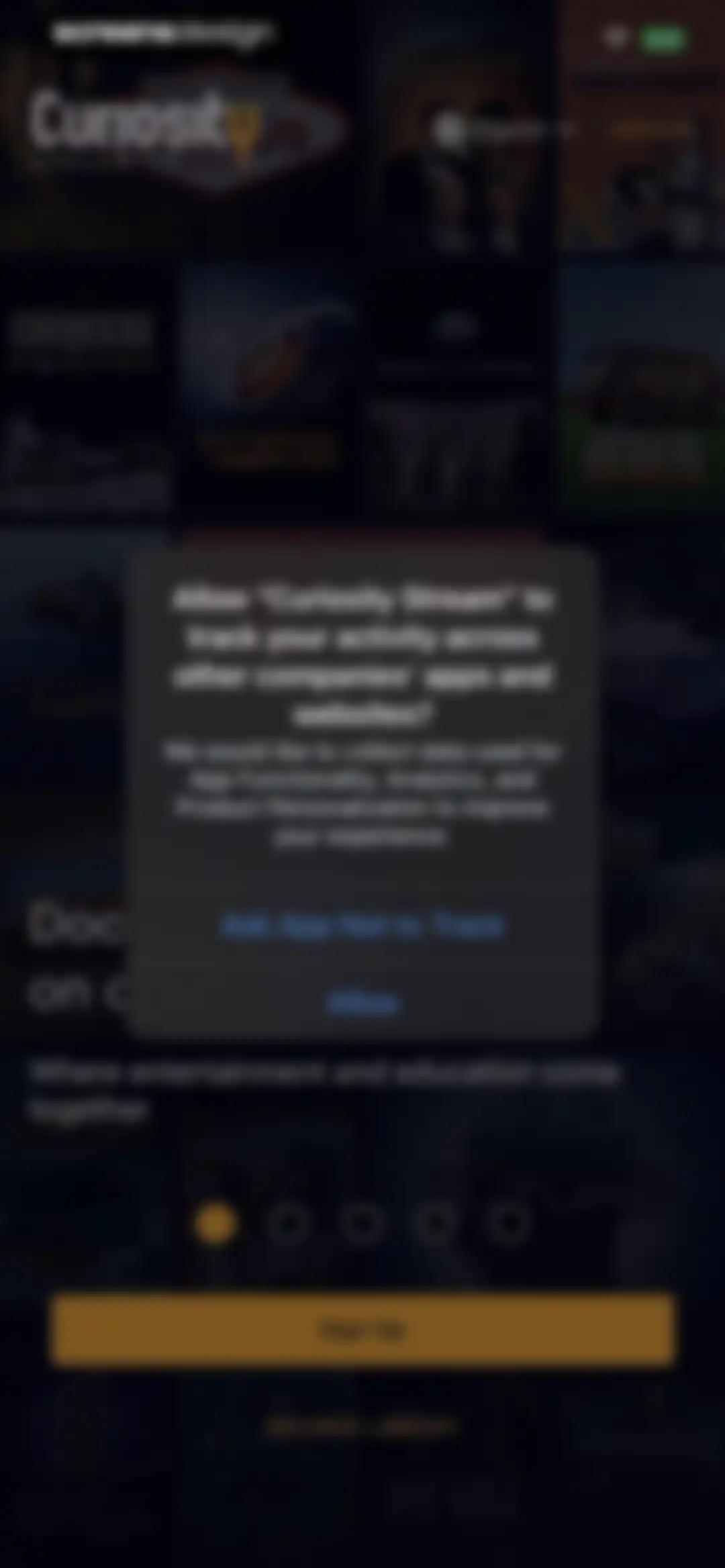CuriosityStream screen 1