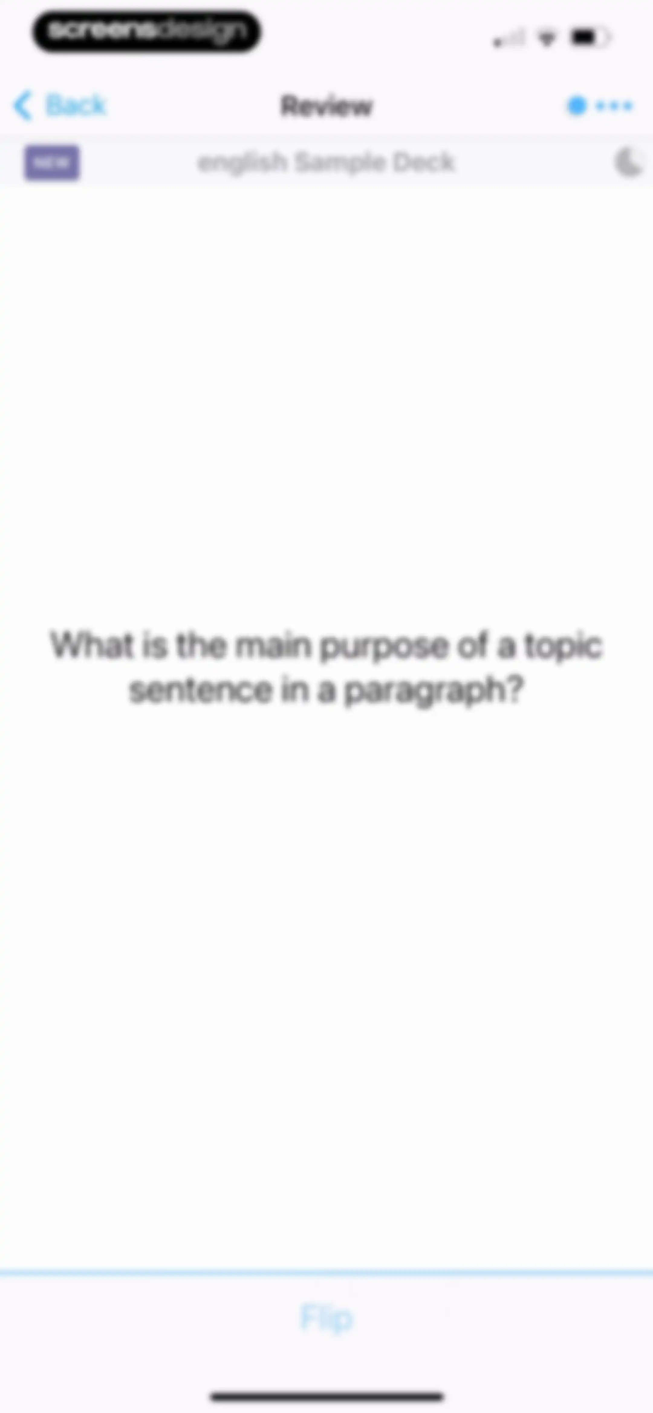 AlgoApp - Flashcards screen 13