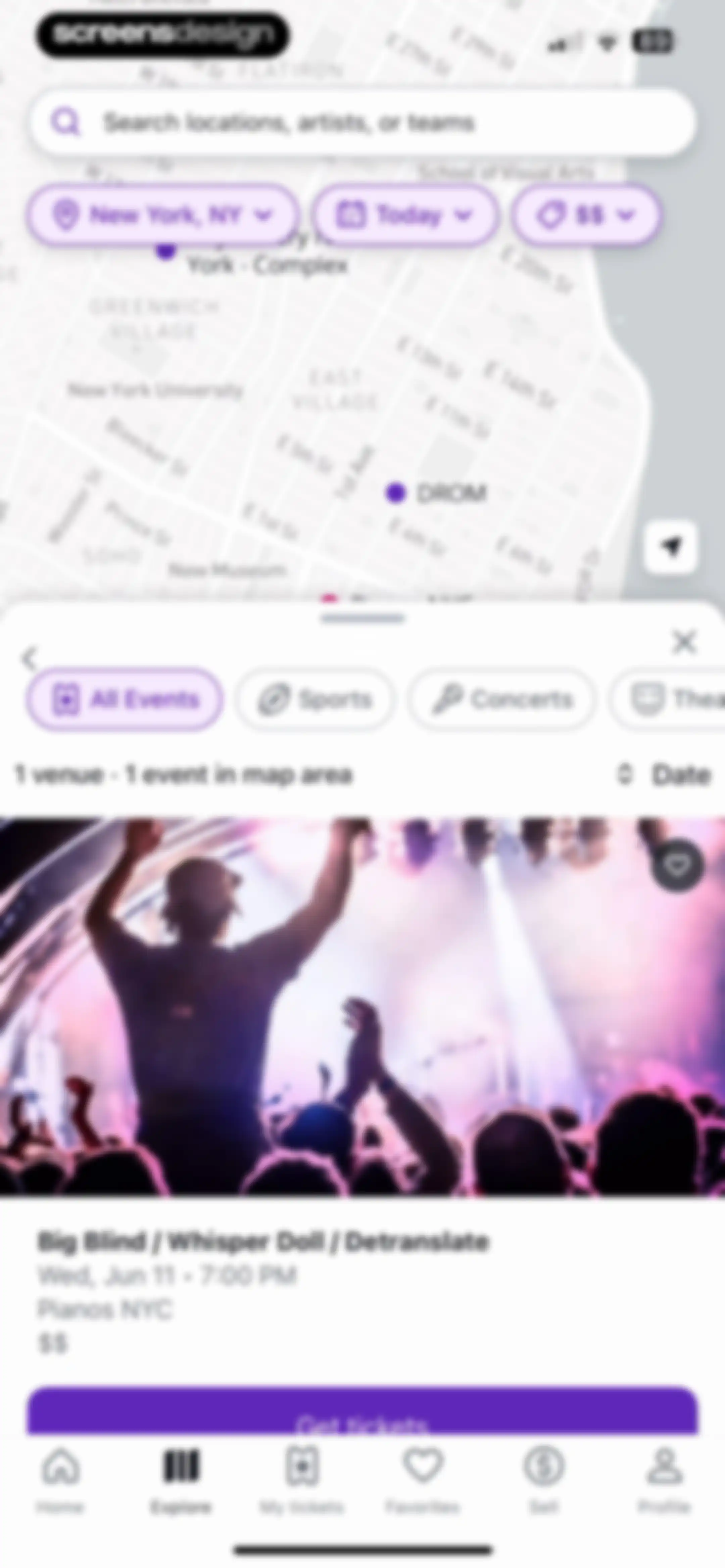StubHub: Event Tickets screen 63
