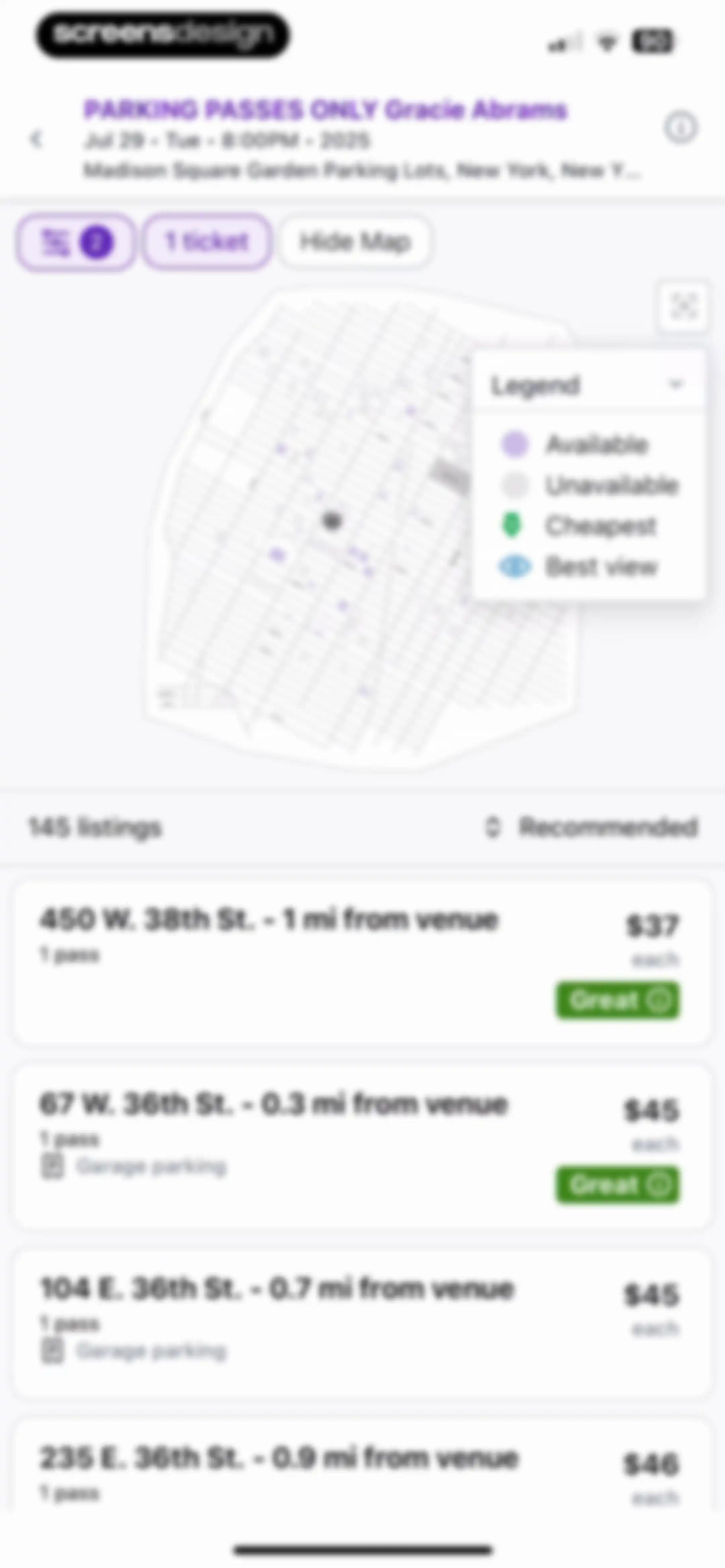 StubHub: Event Tickets screen 44