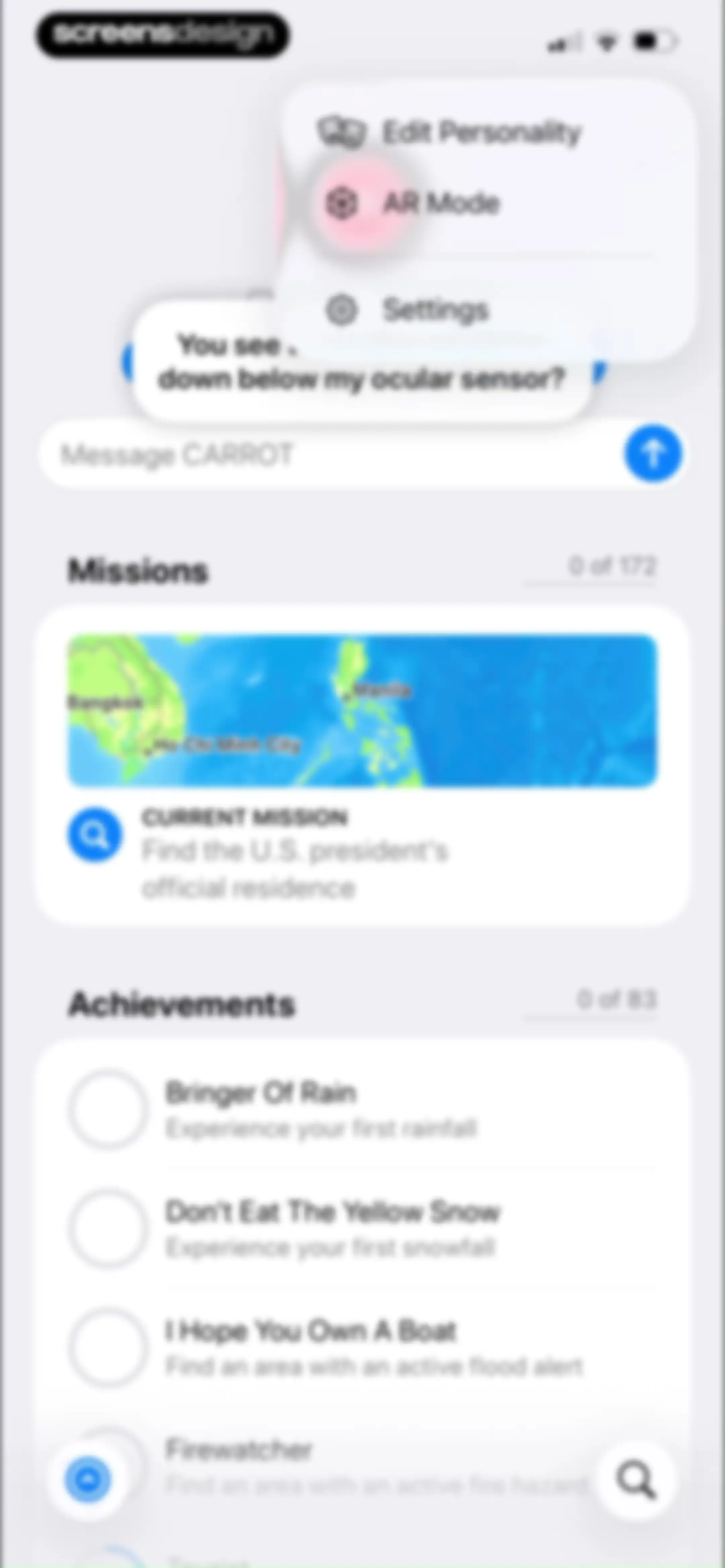 CARROT Weather: Alerts & Radar screen 90