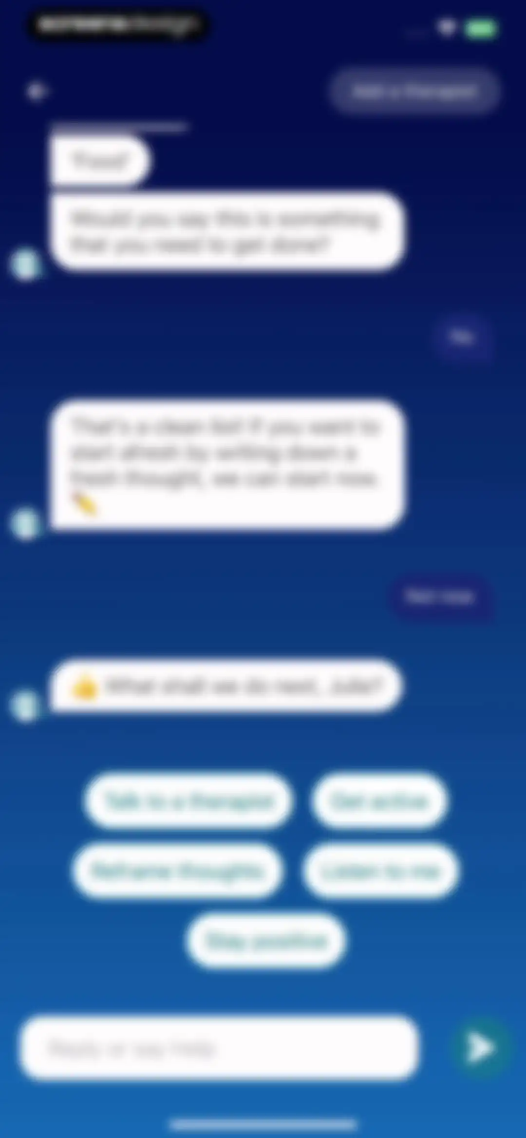 Wysa: Mental Wellbeing AI screen 29