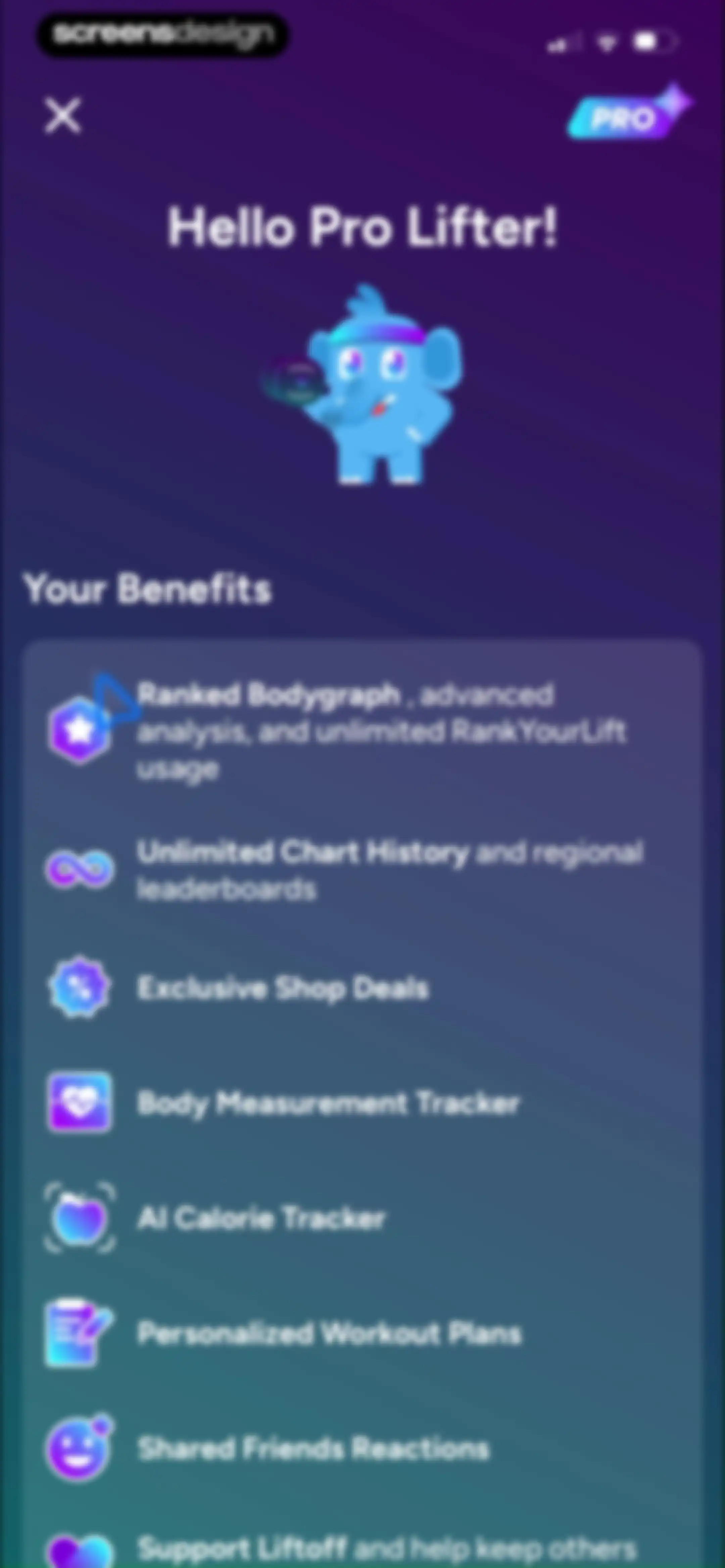 Liftoff - Ranked Gym Workouts screen 271