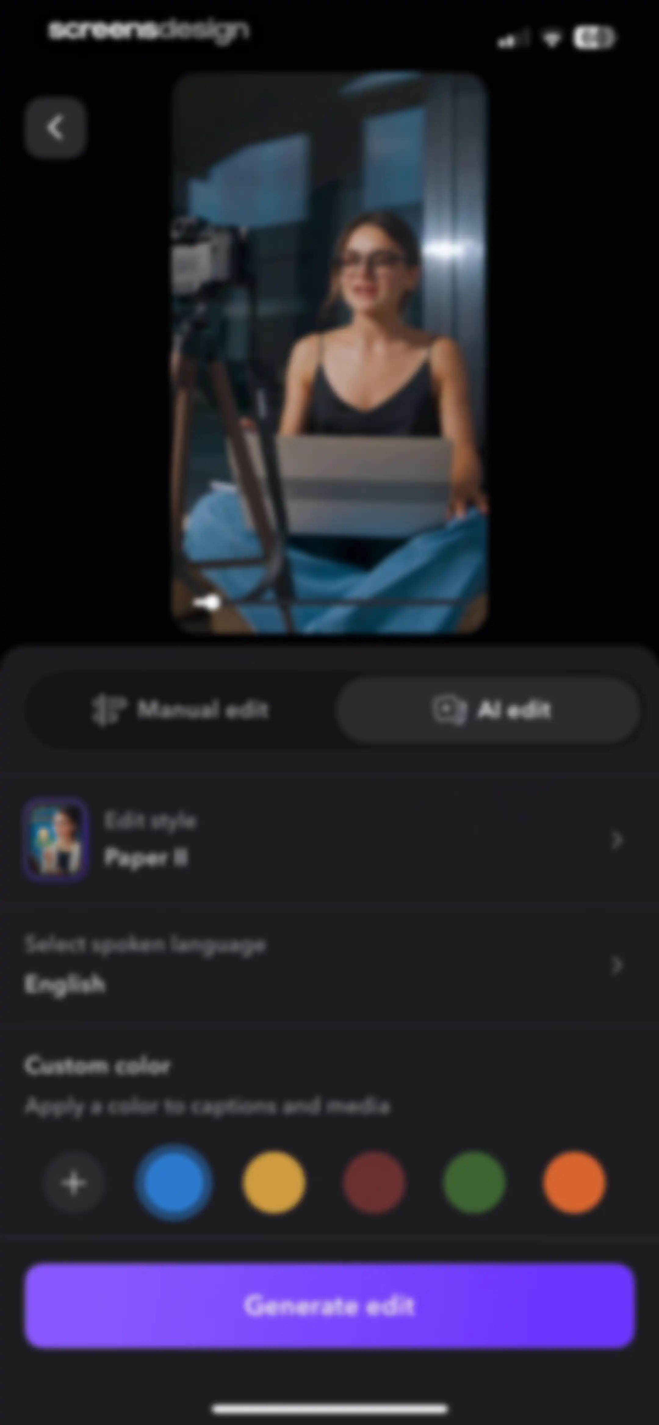 Captions: AI Edits Your Video screen 16