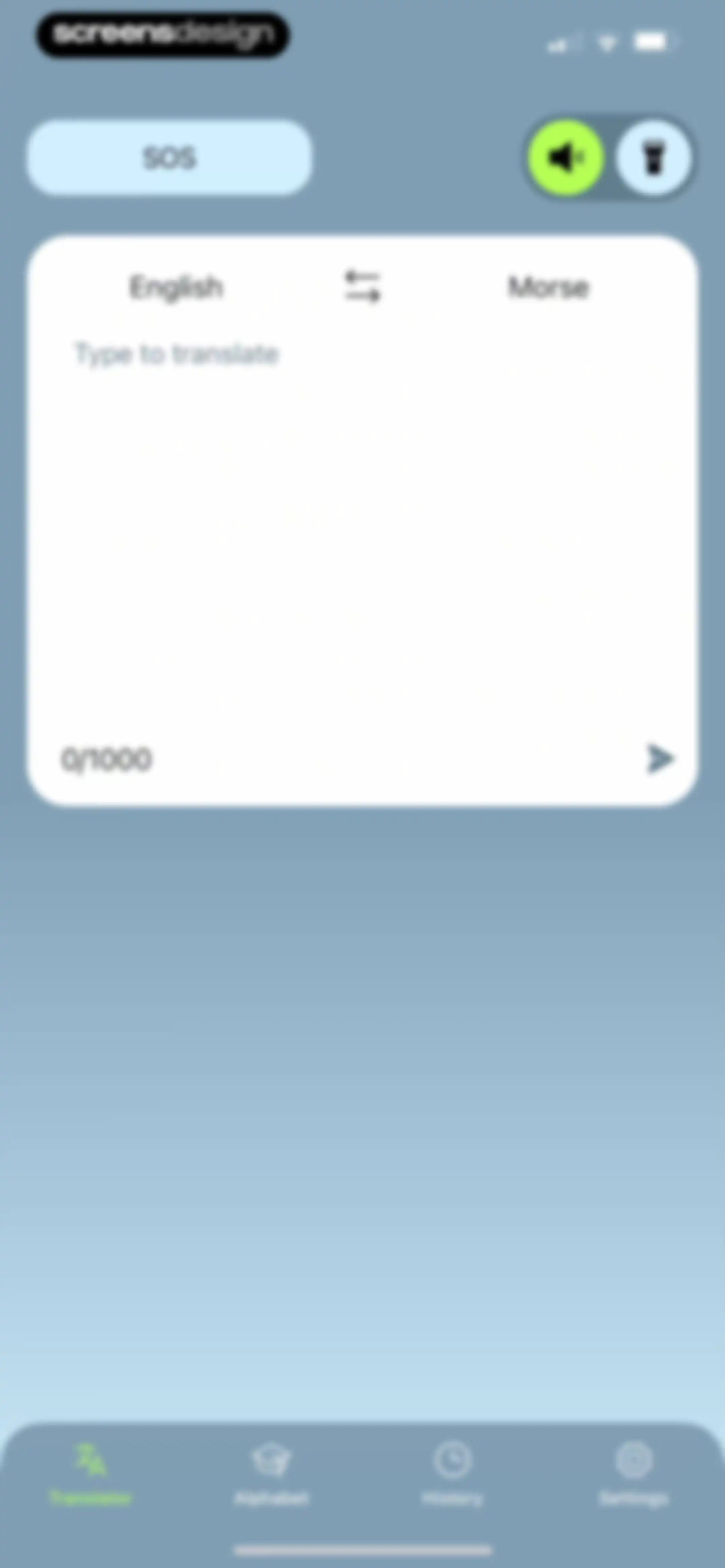 Signal Code screen 7