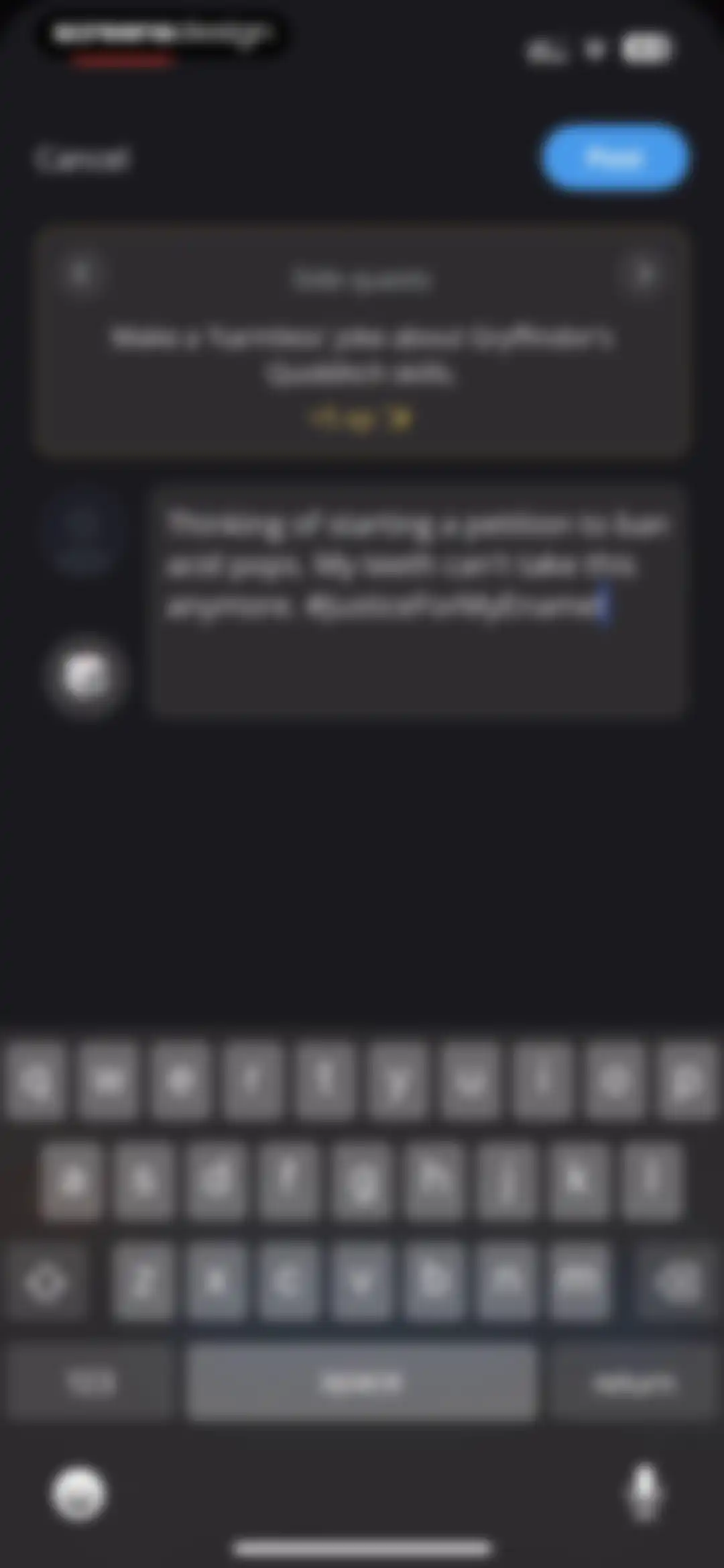 status - sims but social media screen 58
