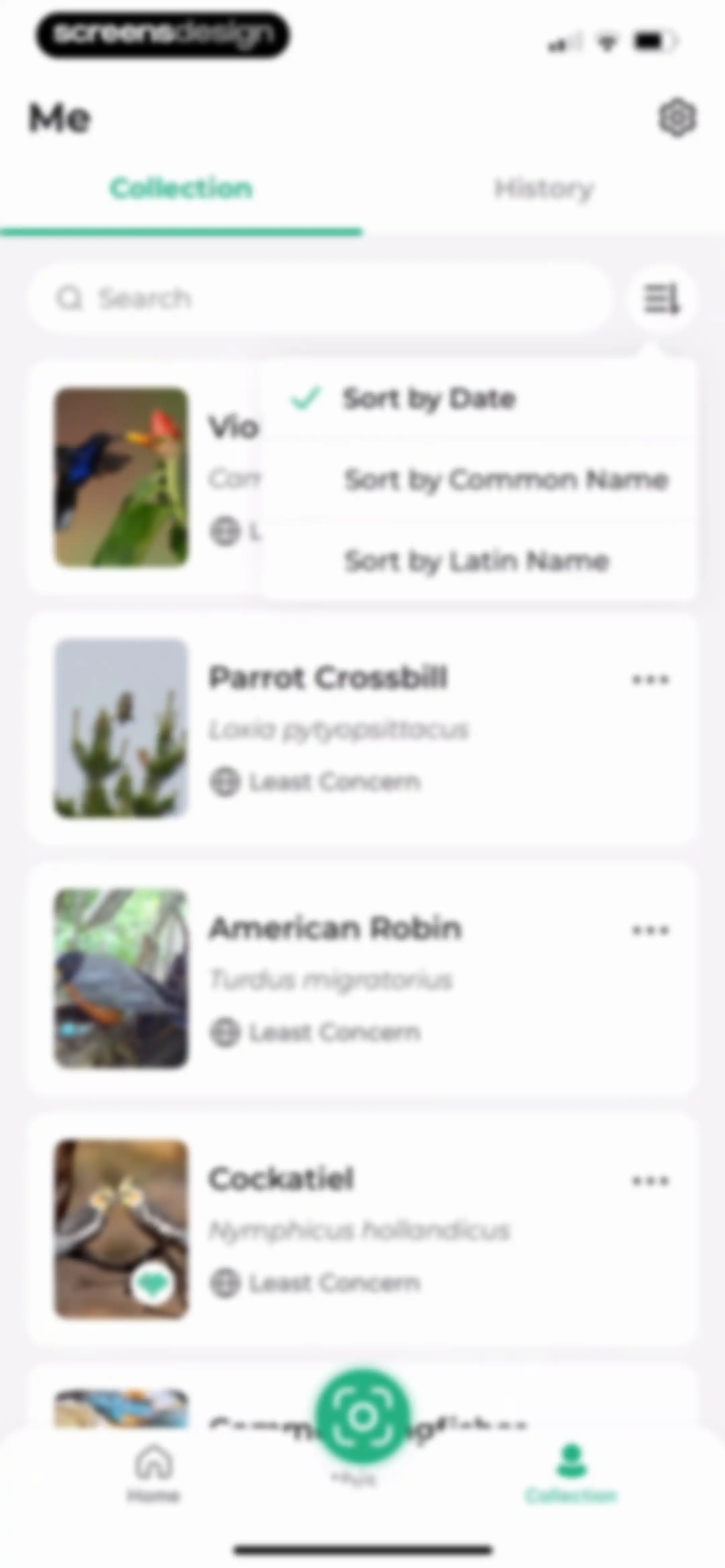Bird Identifier: BirdScope screen 67