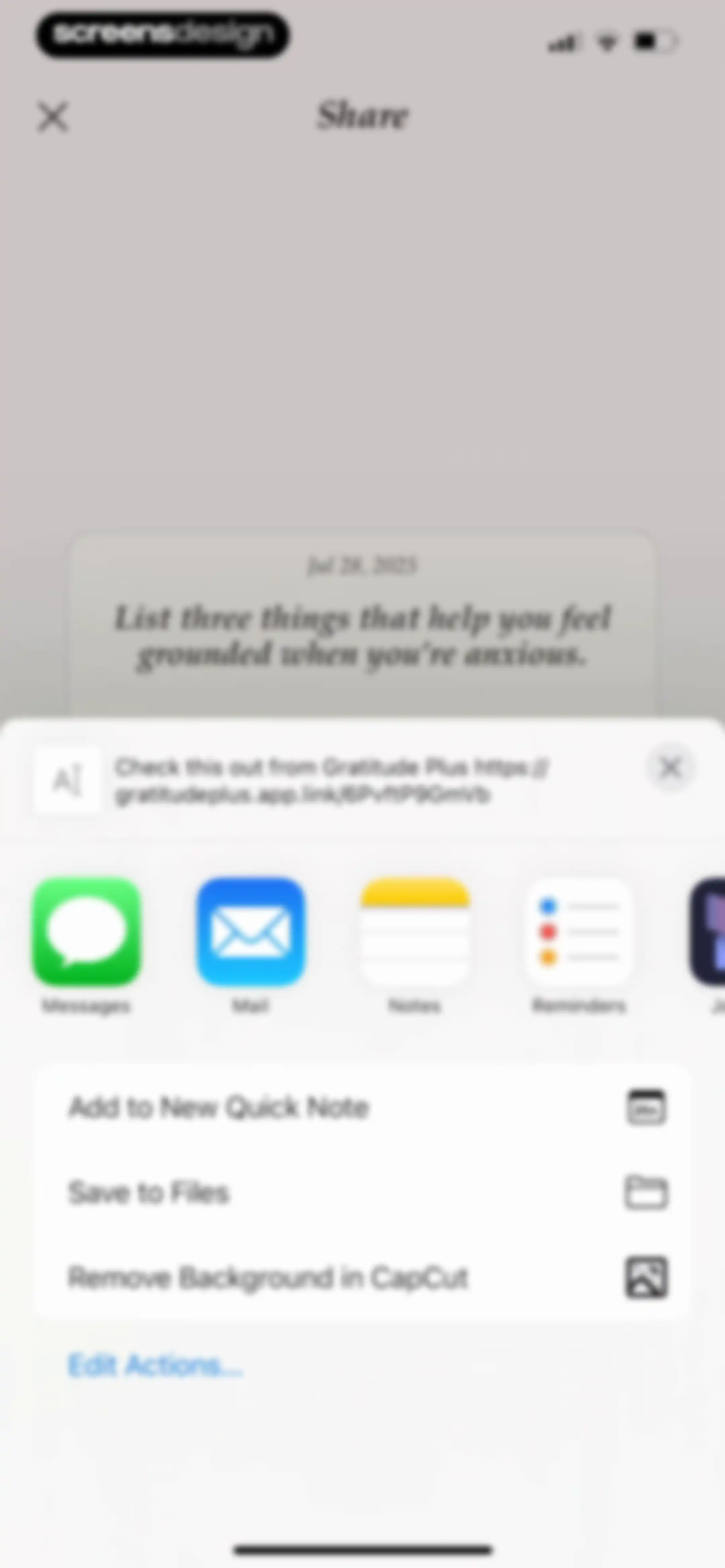 Gratitude Plus – Journal screen 69