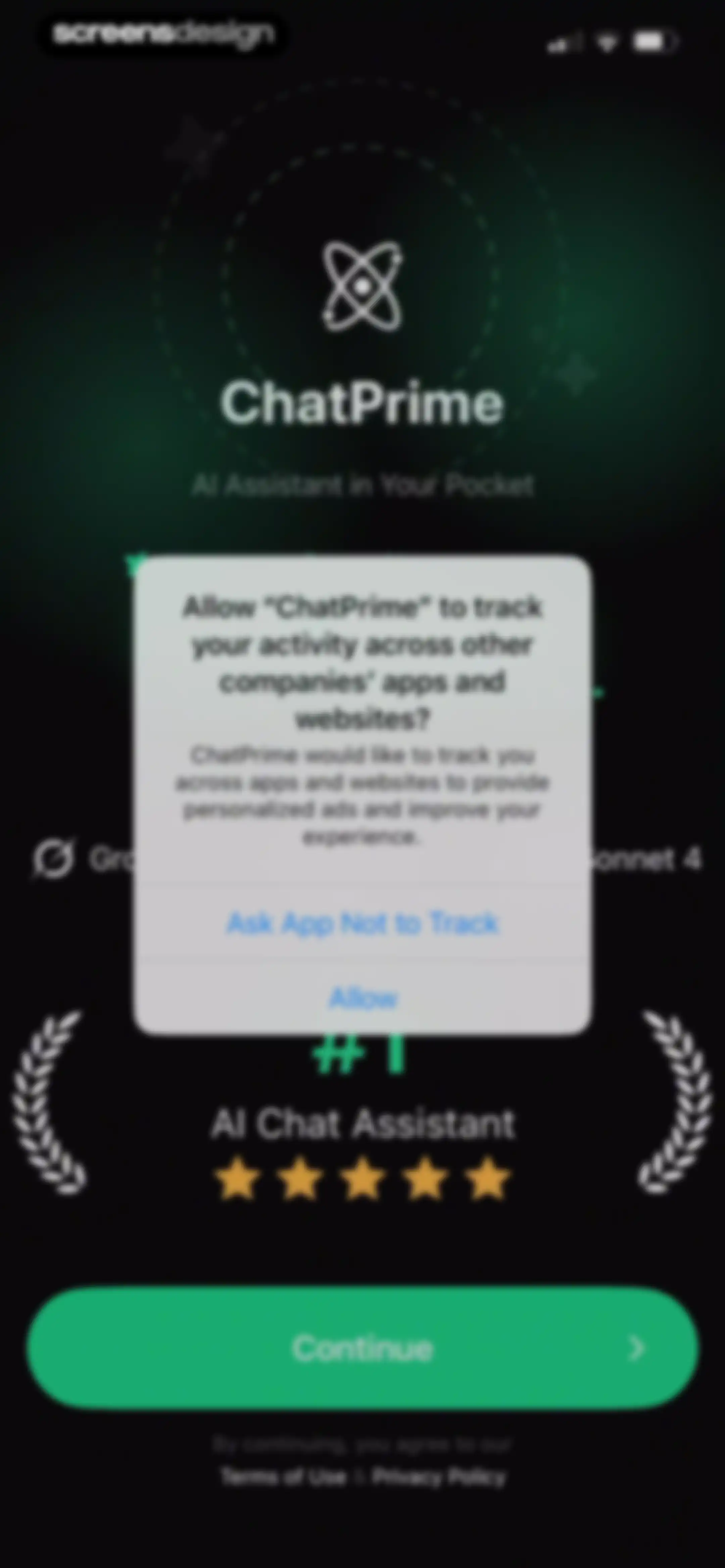 Chatbot AI Assistant ChatPrime screen 2