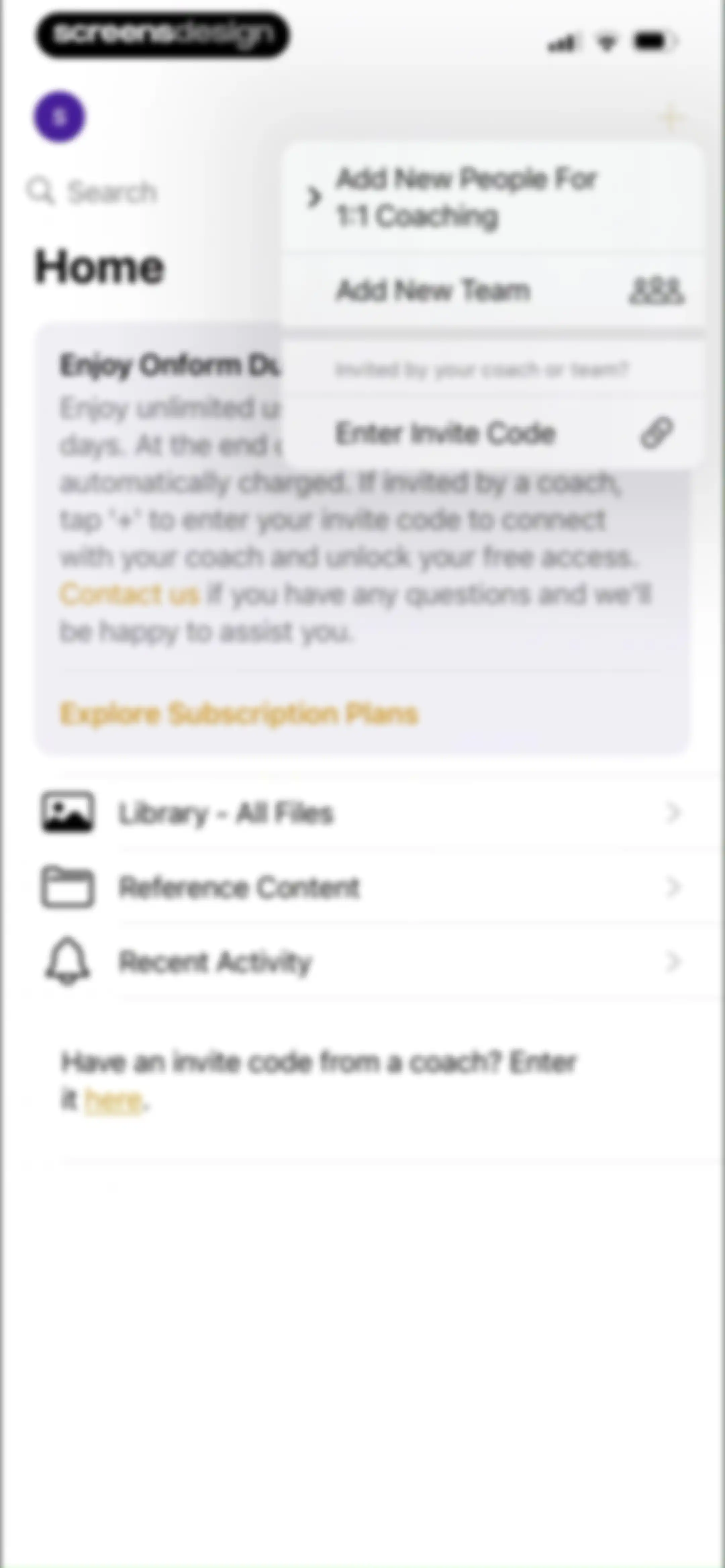 Onform: Video Analysis App screen 98
