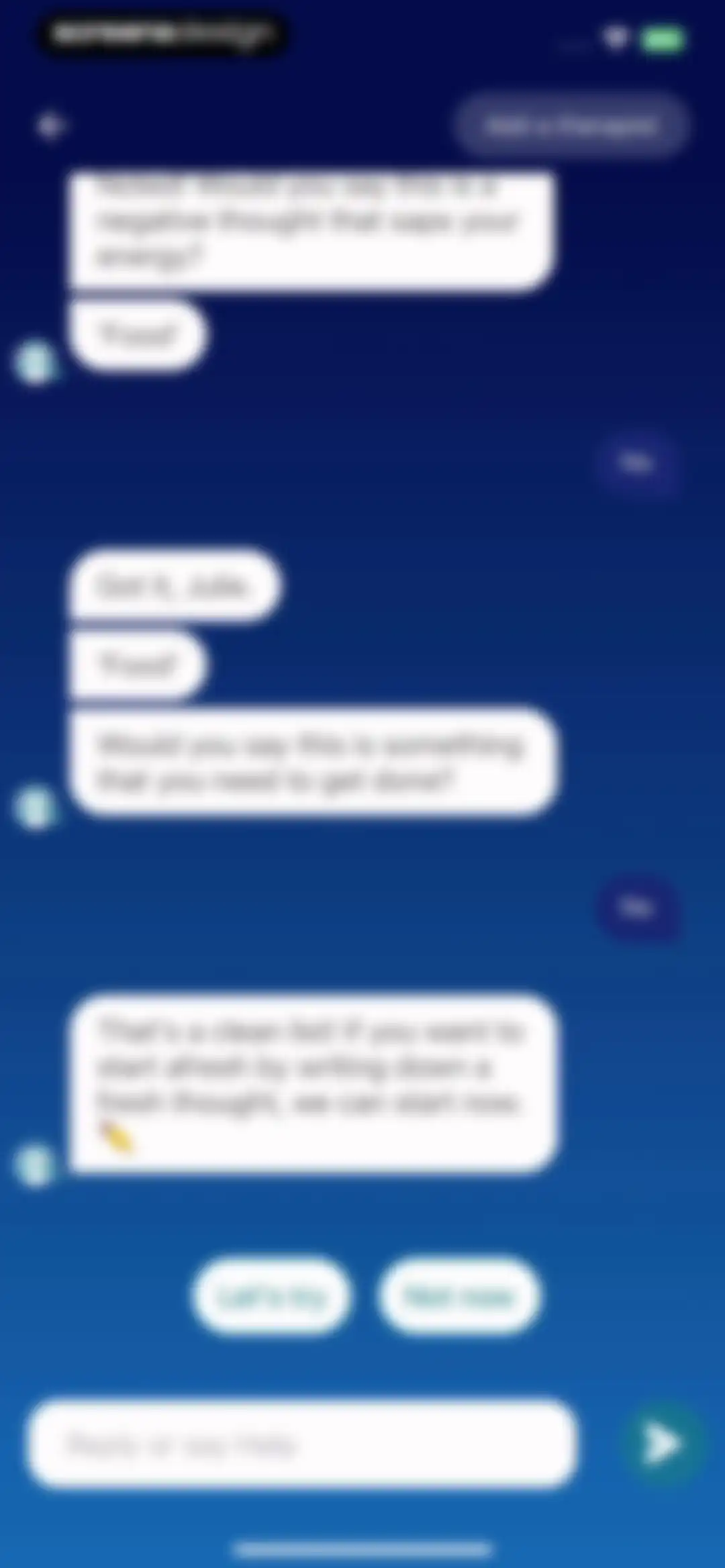 Wysa: Mental Wellbeing AI screen 28