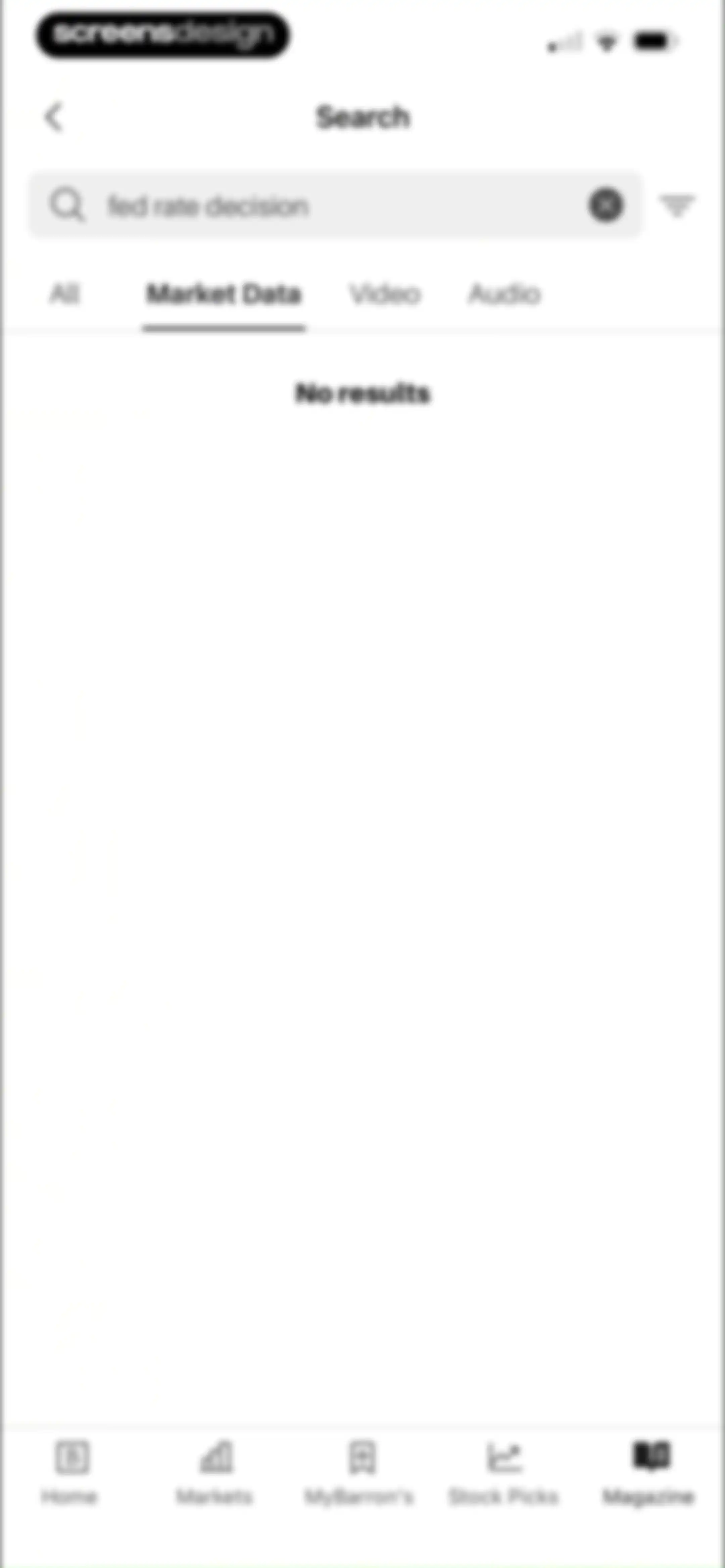 Barron’s - Investing Insights screen 71