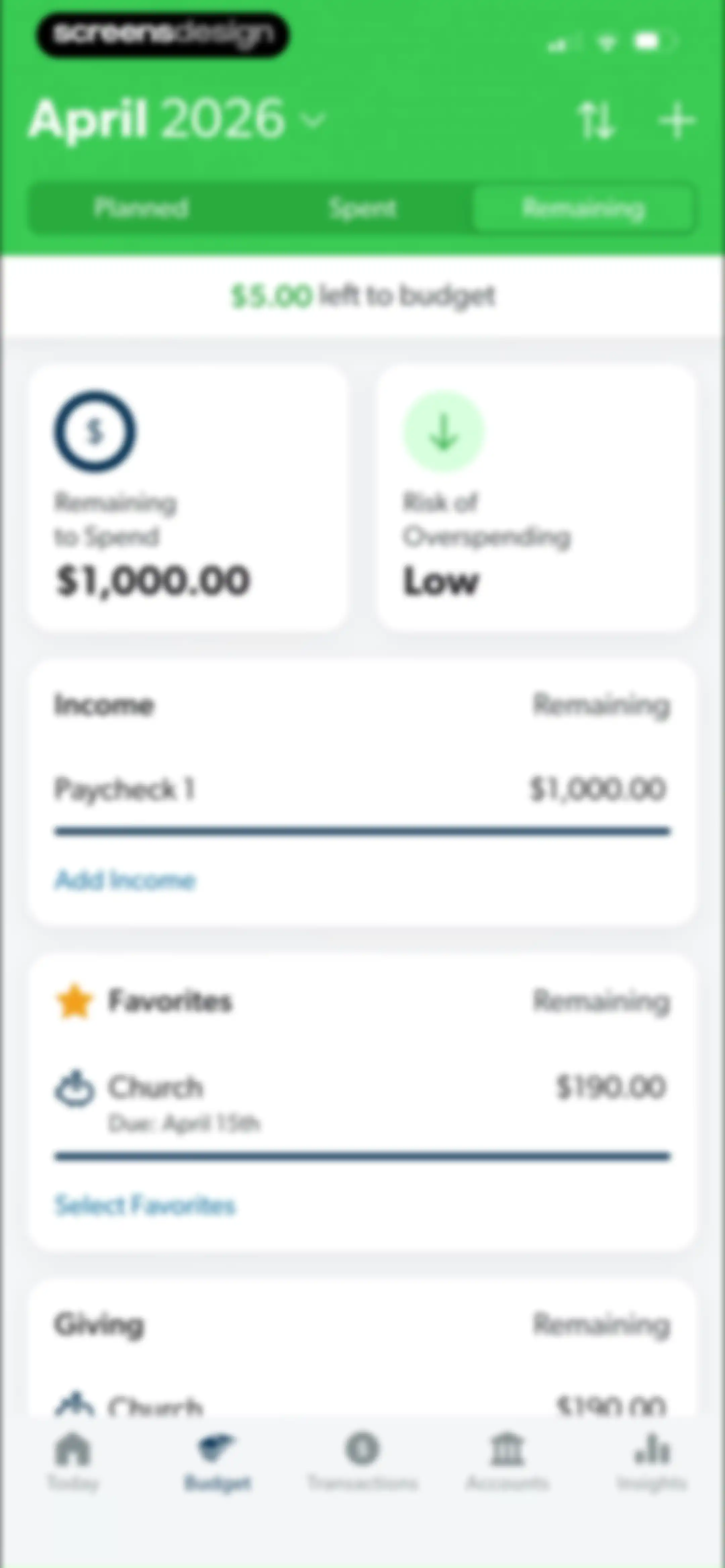 EveryDollar: Budget Management screen 56