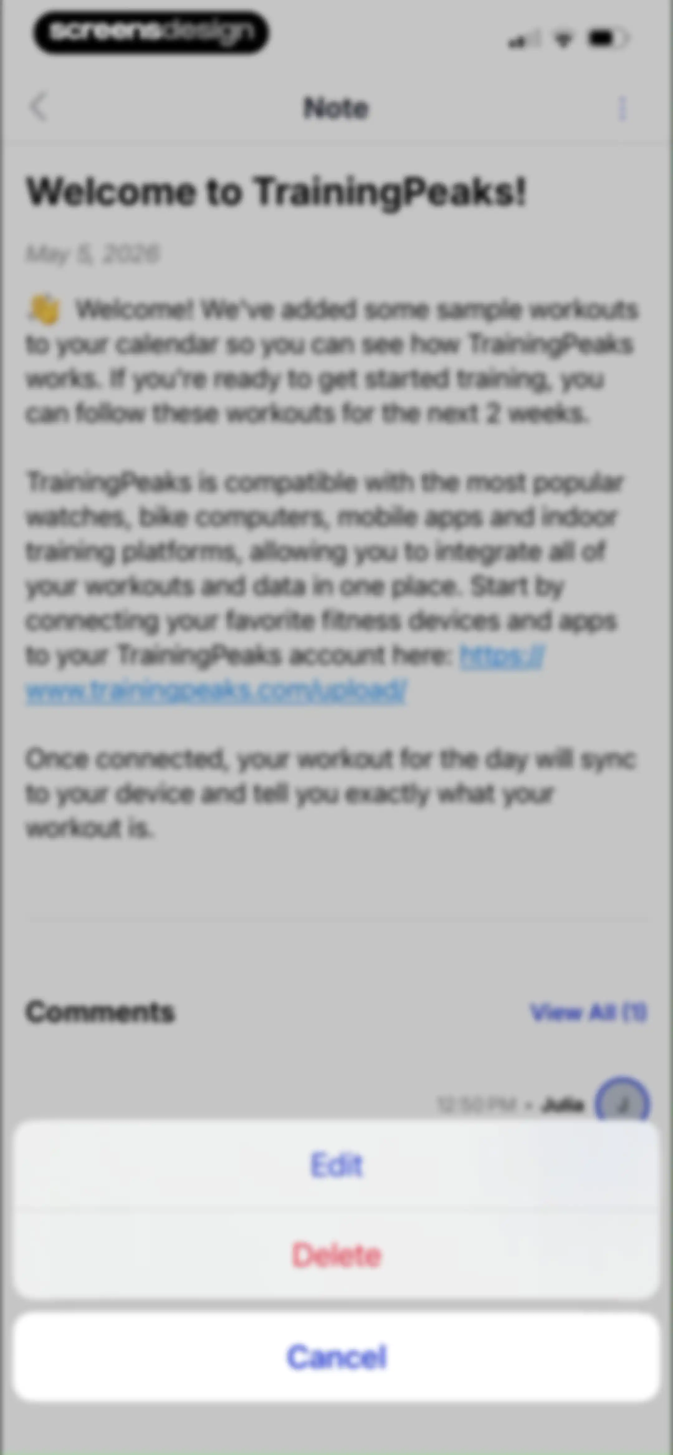 TrainingPeaks: Plan Train Lift screen 34