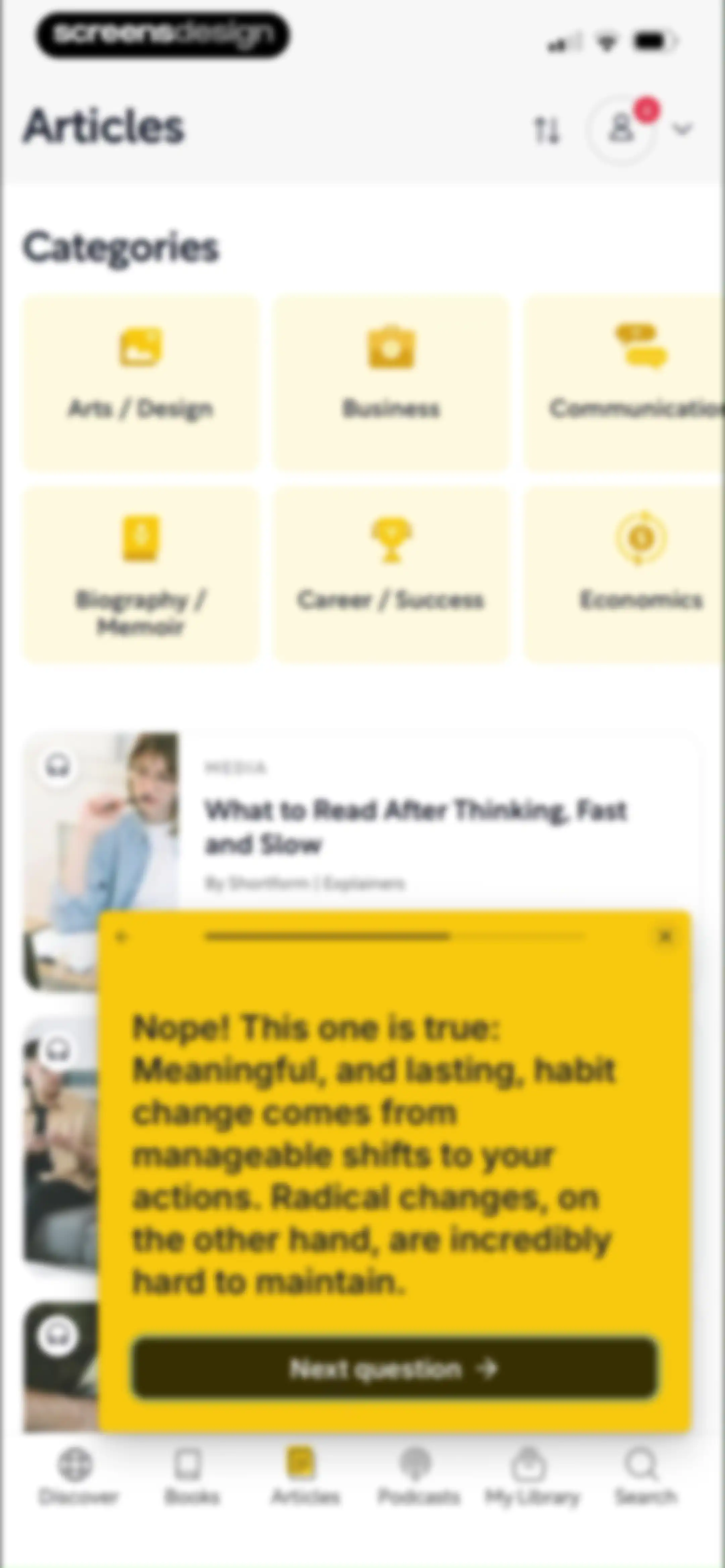 Shortform Daily Book Summaries screen 104