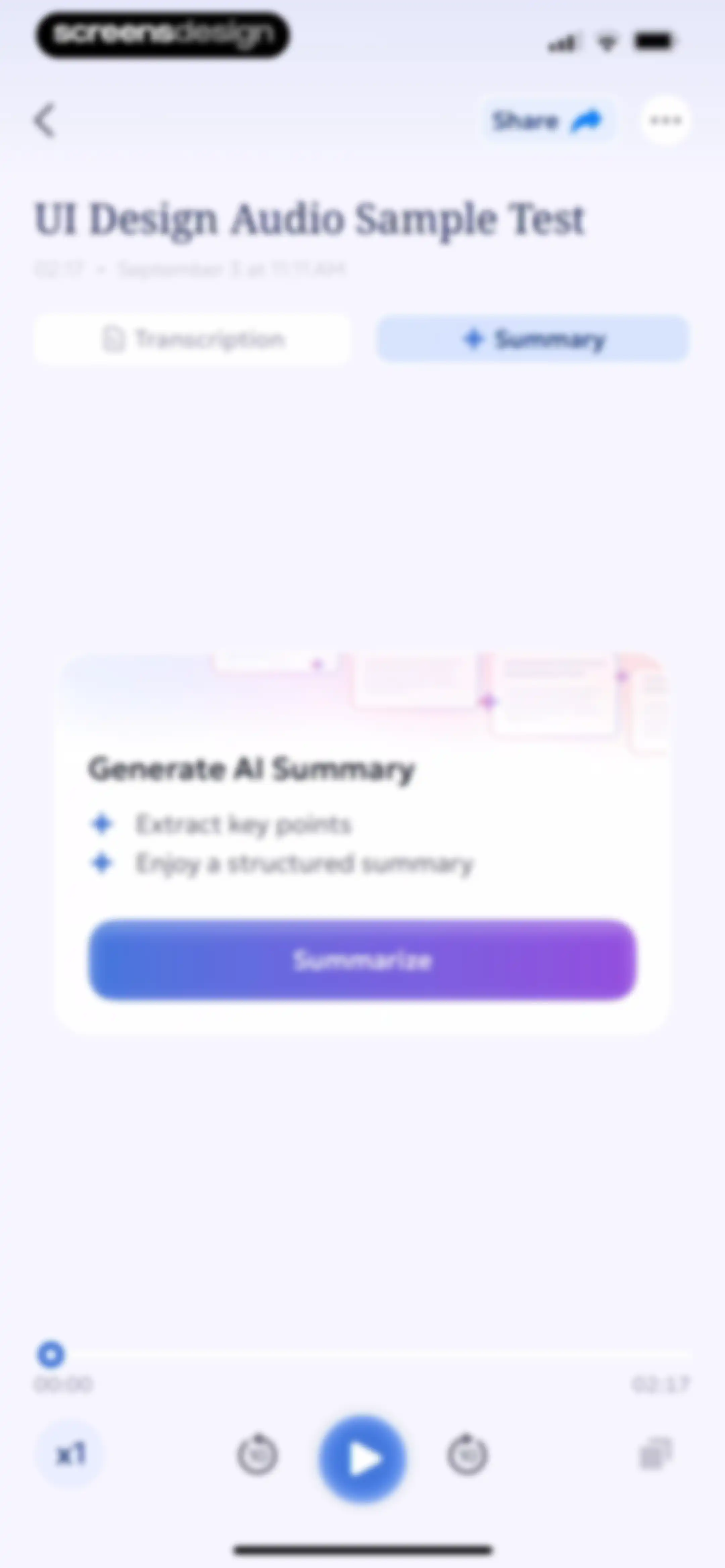 AI Summary - Meeting Notes screen 45