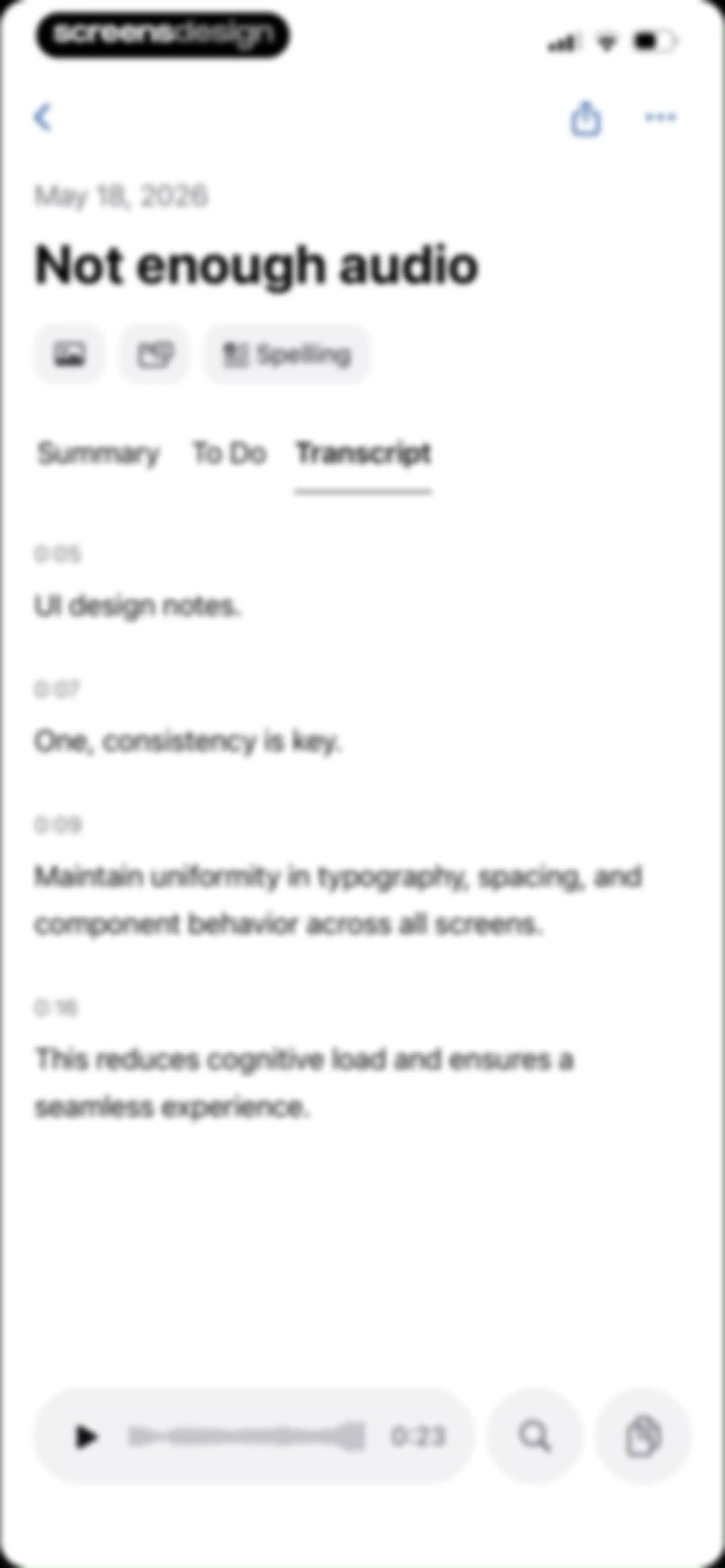 Cue: AI Note Taker & Recorder screen 49