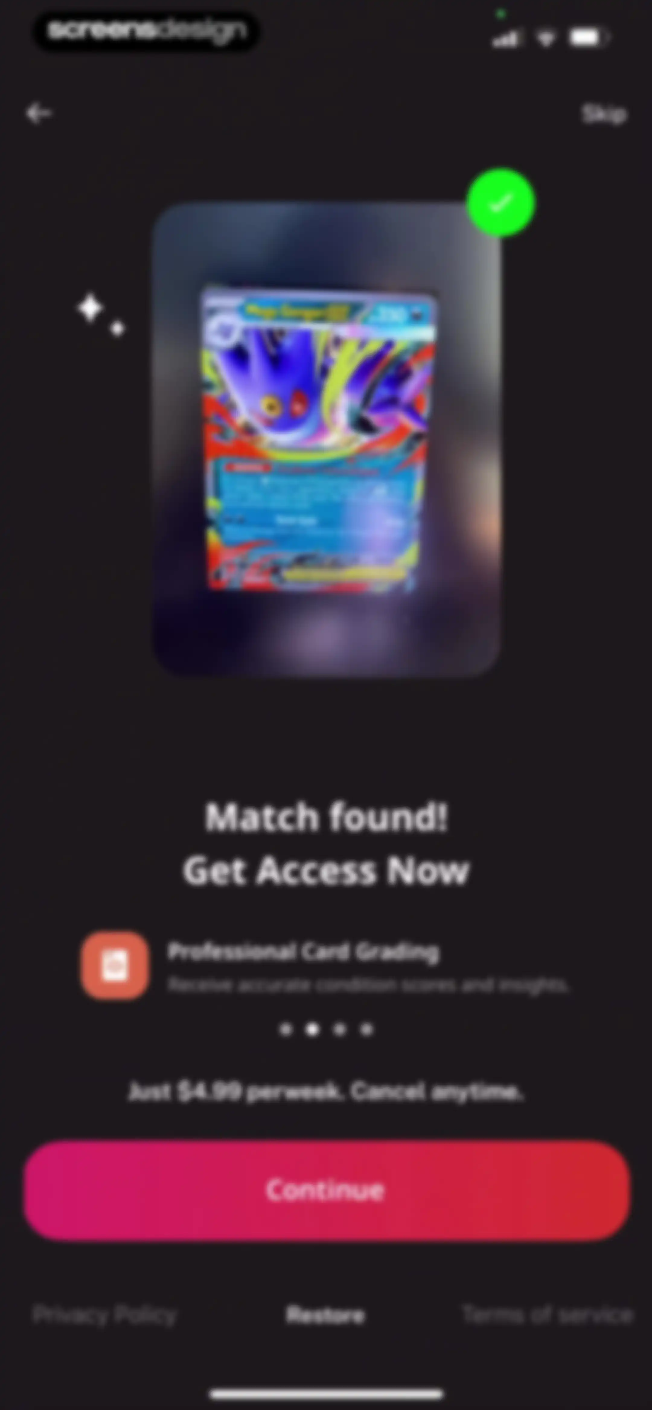 TCG Card Identifier Value screen 17