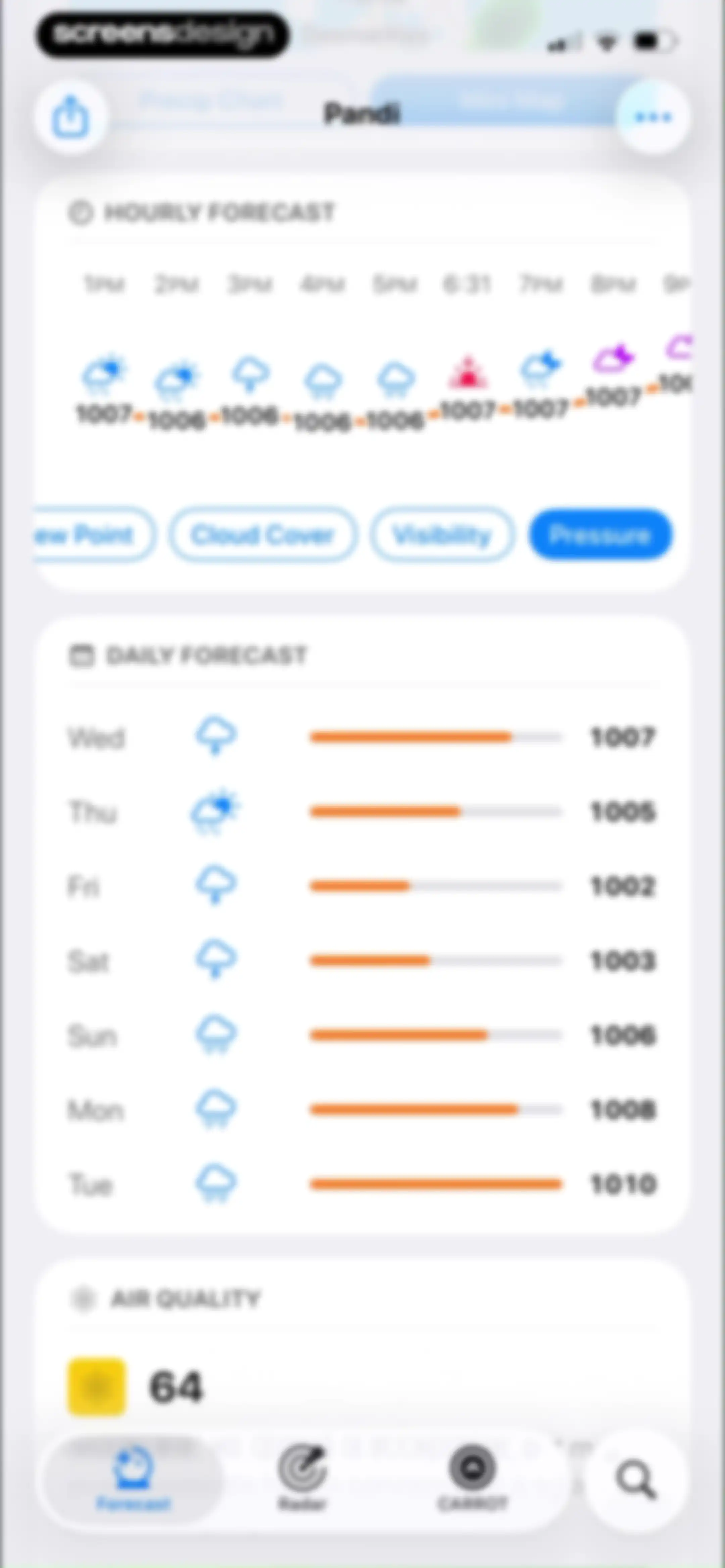 CARROT Weather: Alerts & Radar screen 58