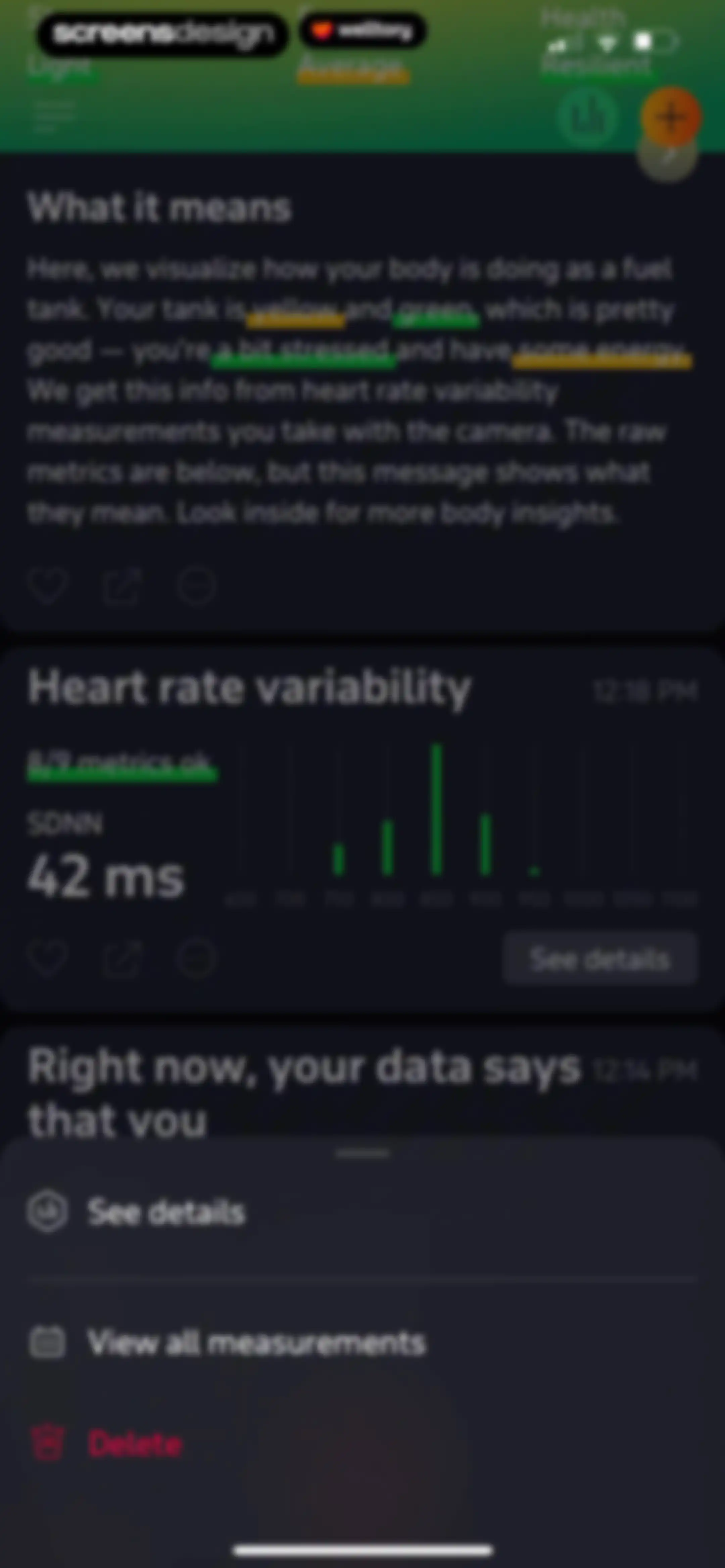 Welltory: Health, Heart Rate screen 58