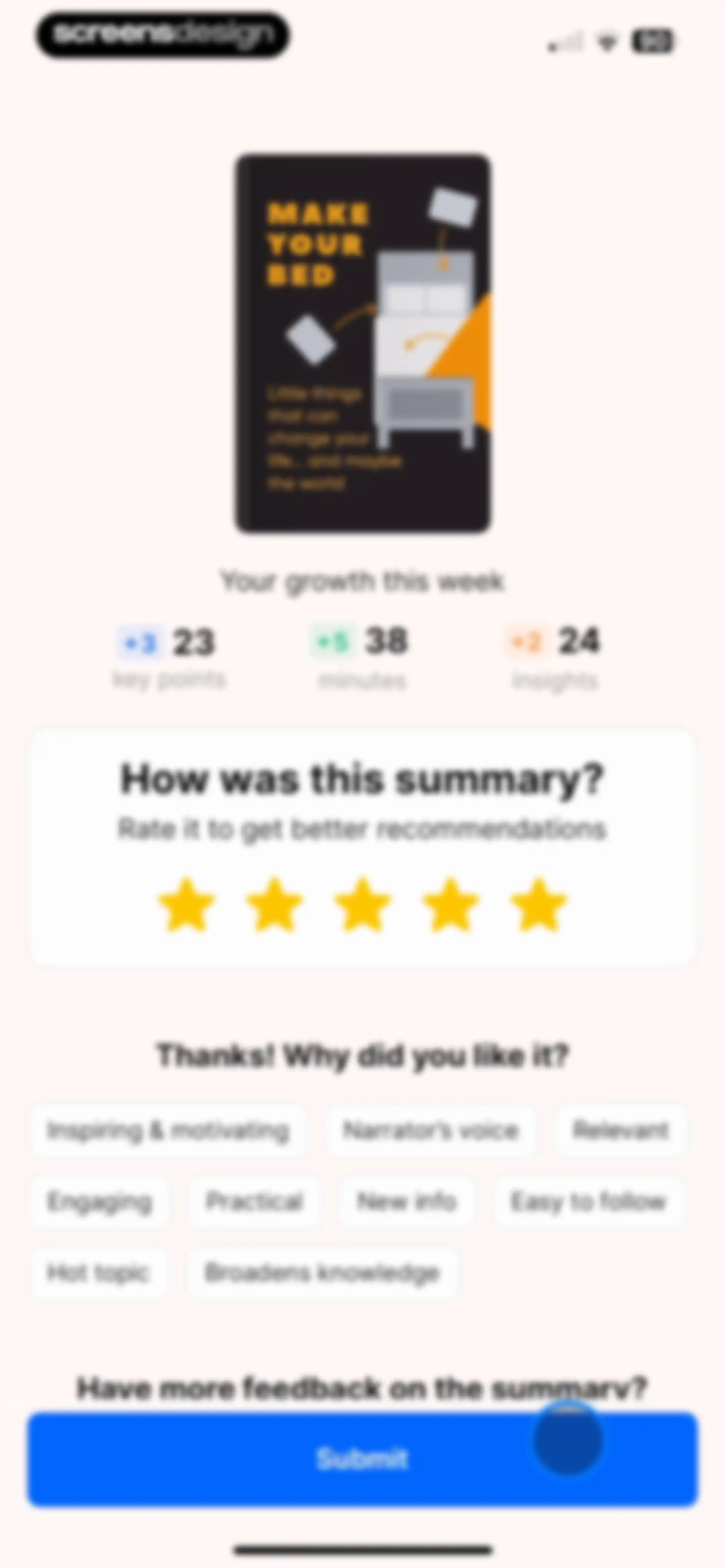 Headway - Daily Micro Learning screen 123