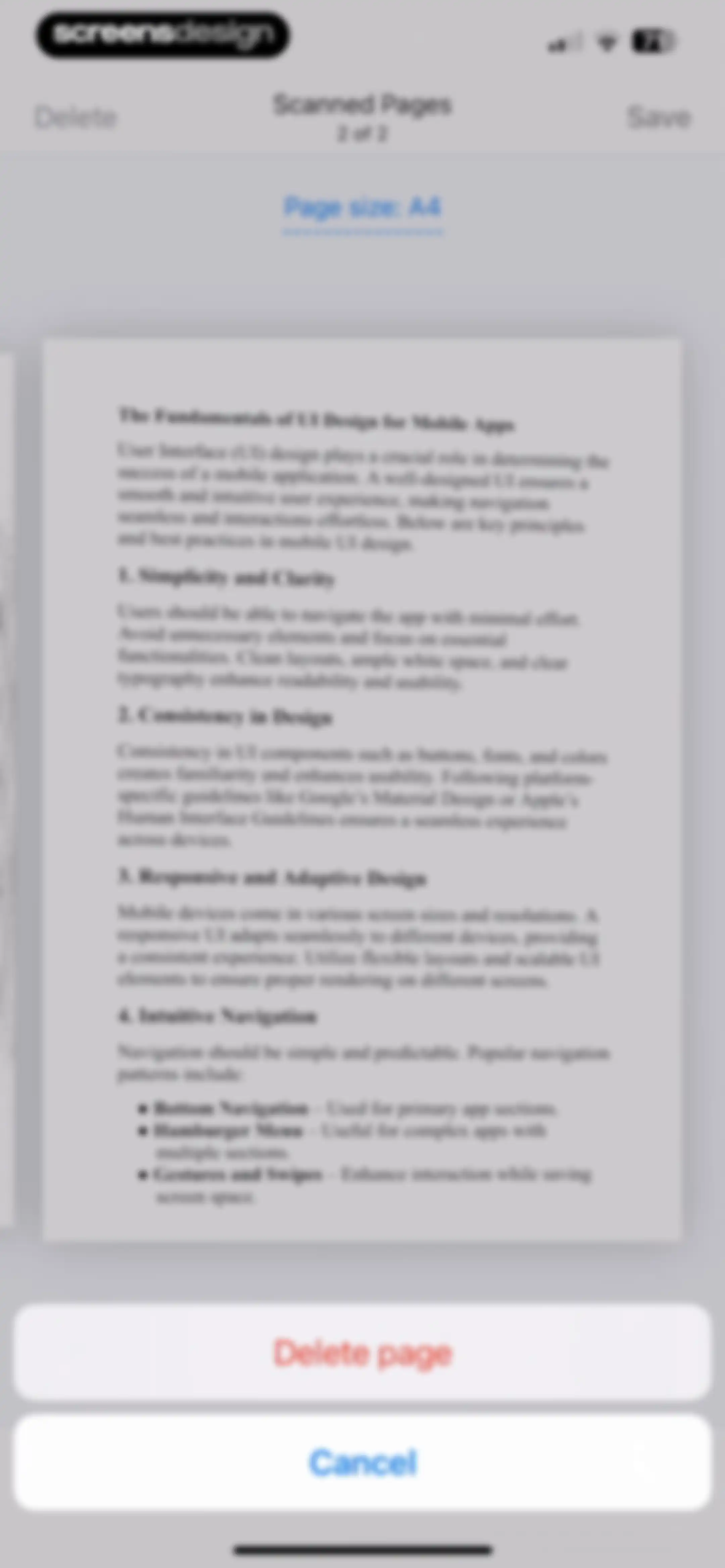Scanner App. JPG, Photo to PDF screen 31
