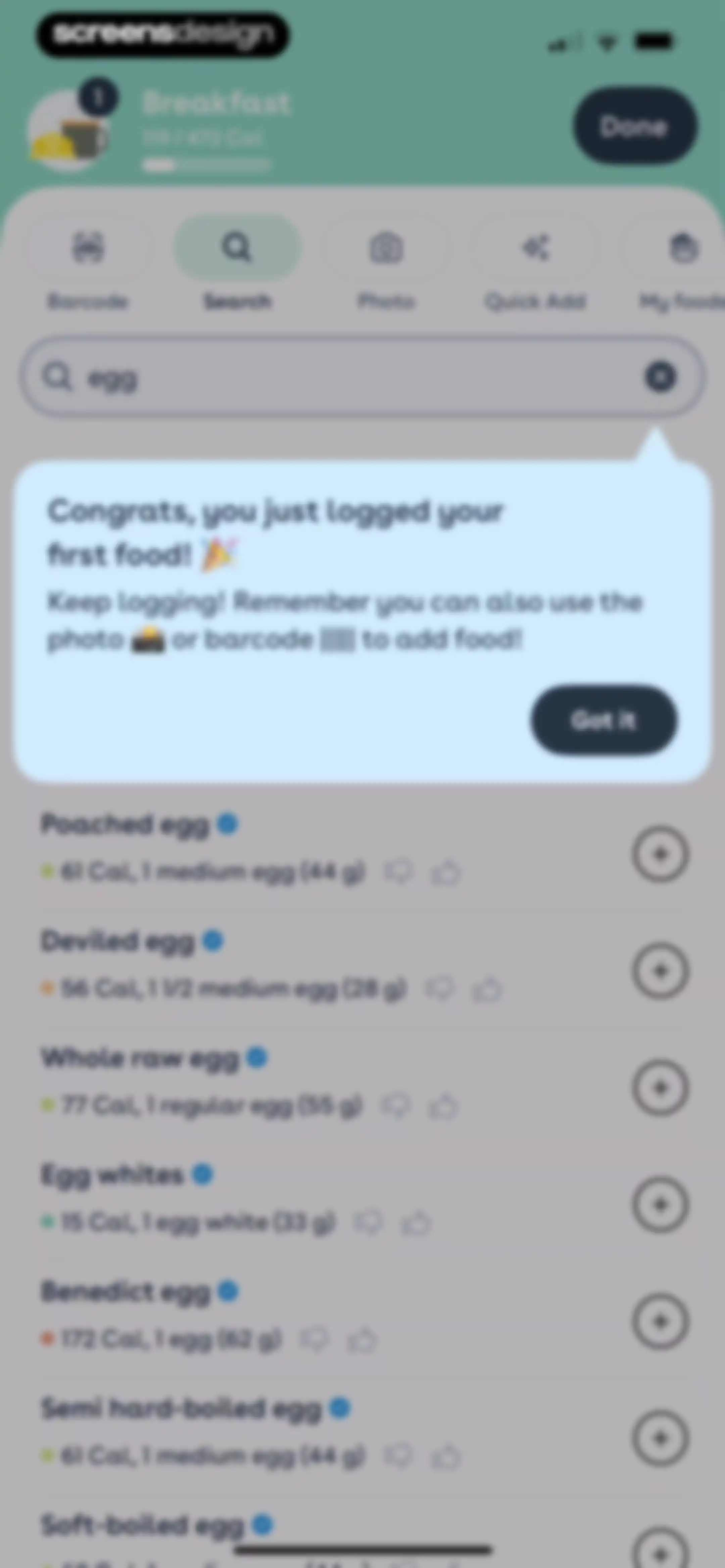 Foodvisor - AI Calorie Counter screen 114