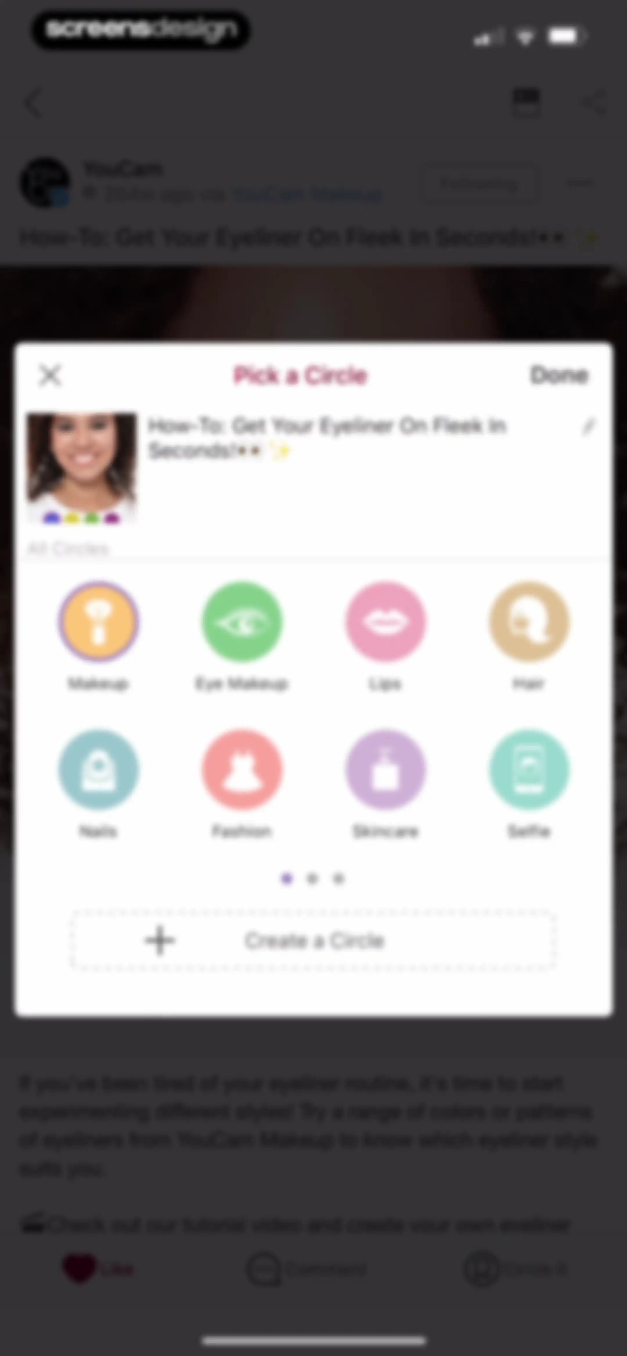 YouCam Makeup: Face Editor screen 67