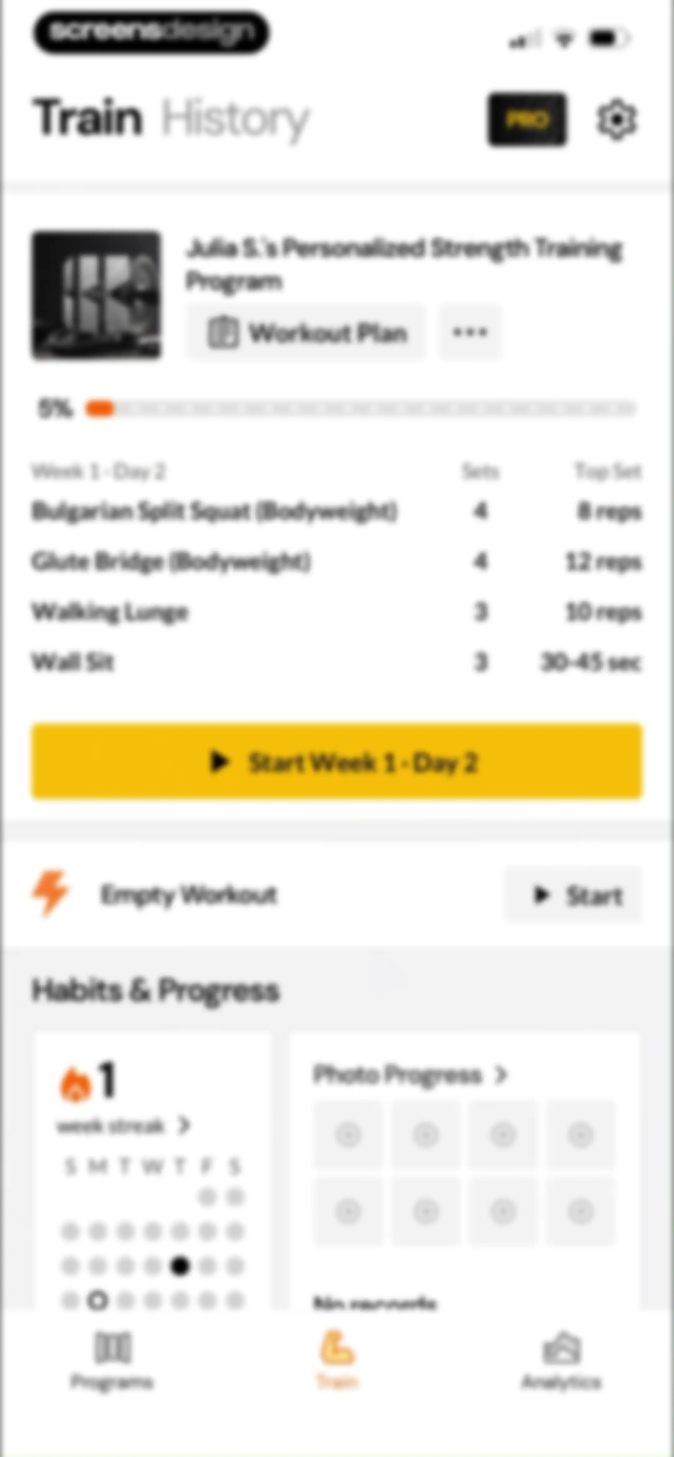 Boostcamp: Workout Programs screen 88
