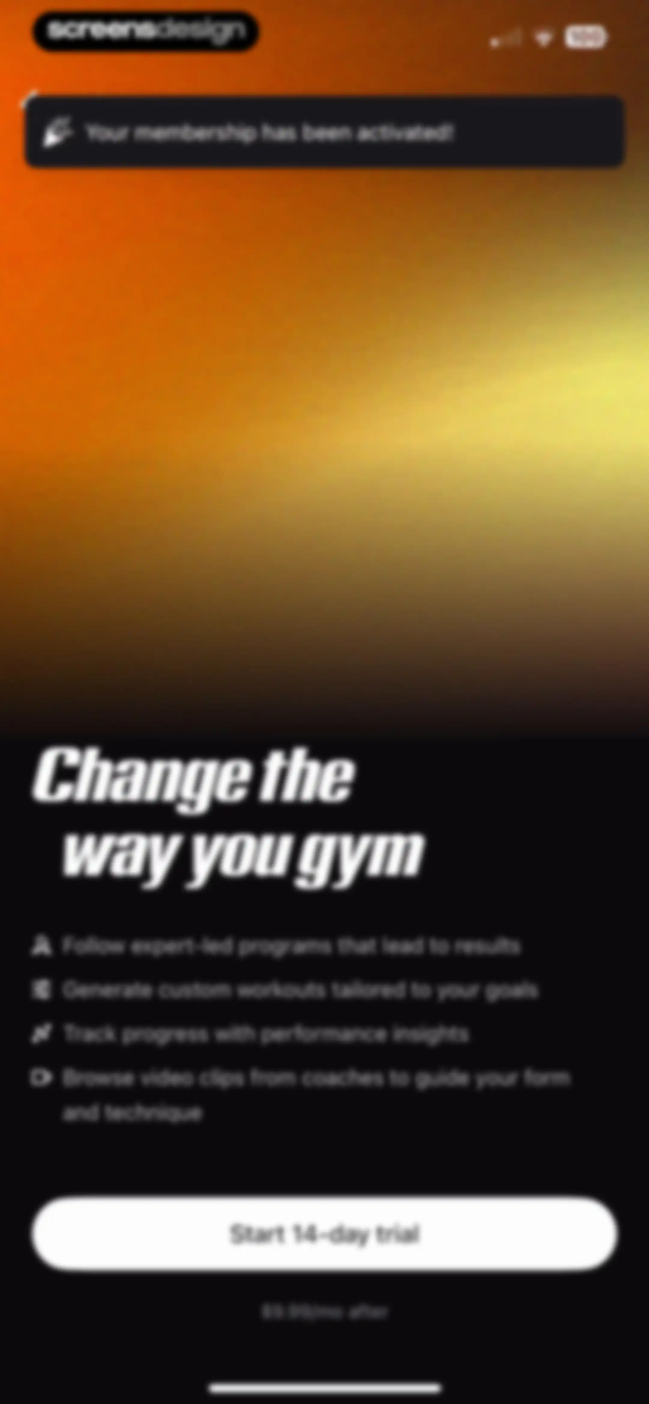Peloton Strength+ screen 13