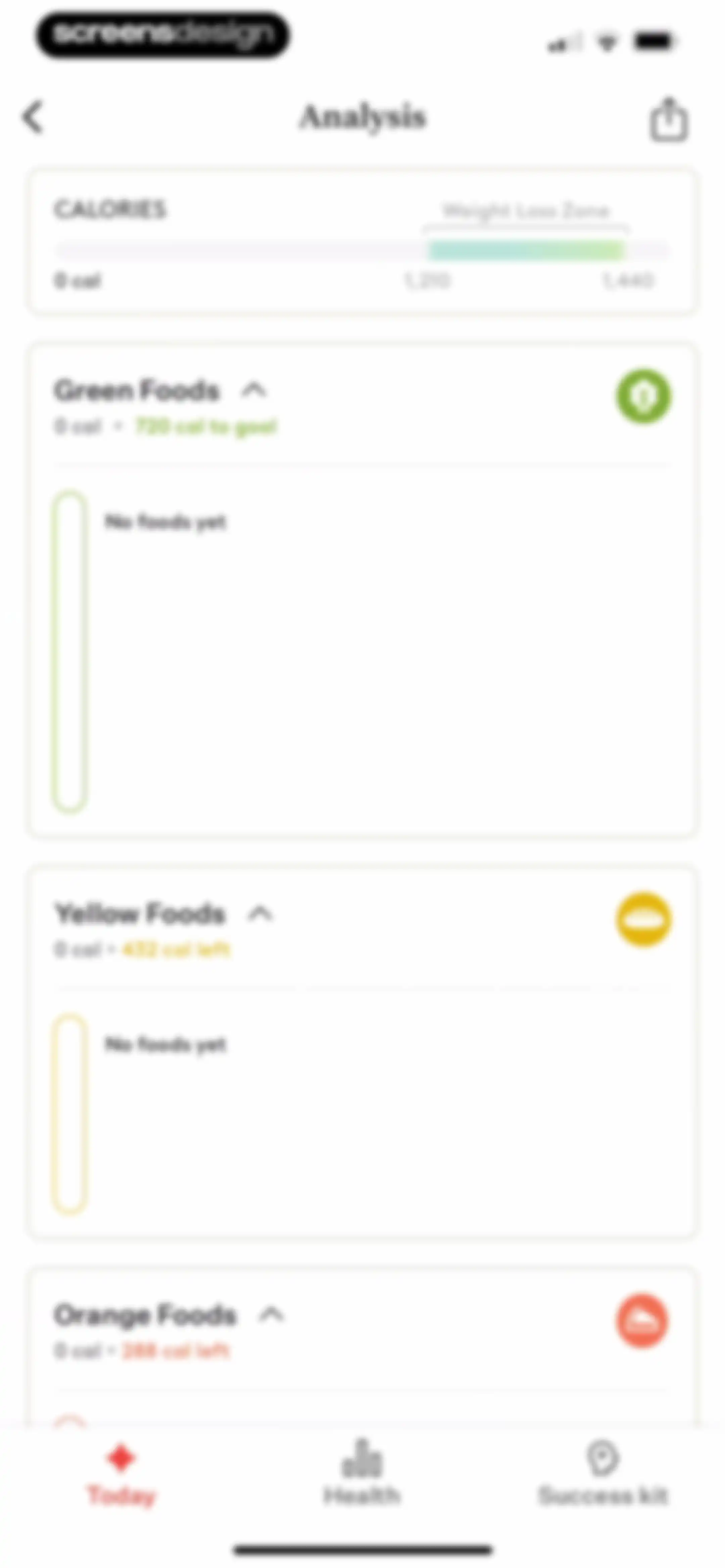 Noom Weight Loss, Food Tracker screen 137
