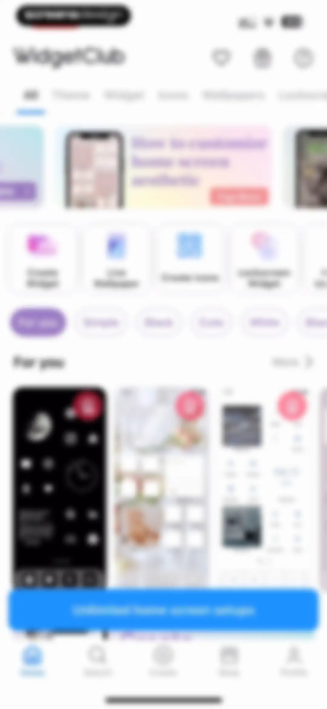WidgetClub:Widget, Theme, Icon screen 25
