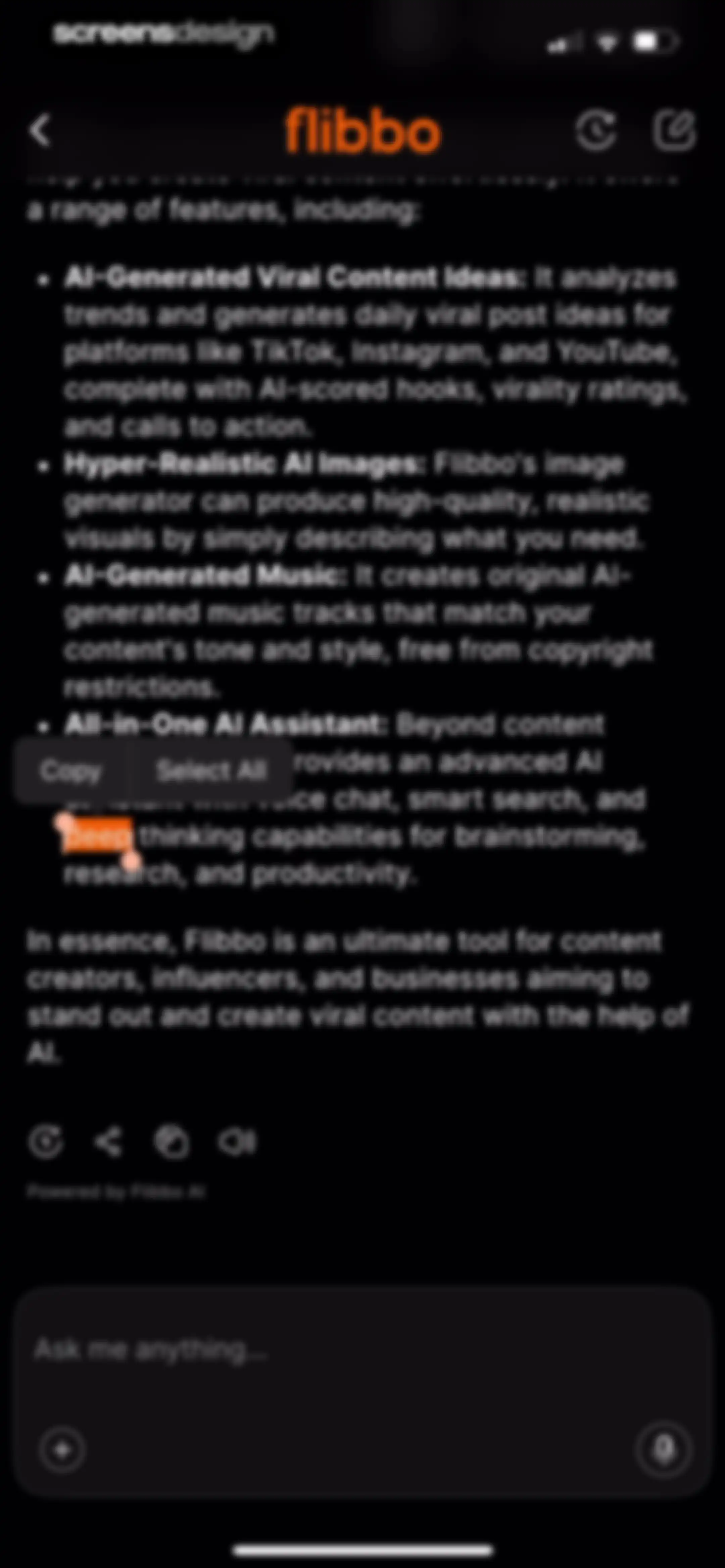 Flibbo - AI Video Image Music screen 34