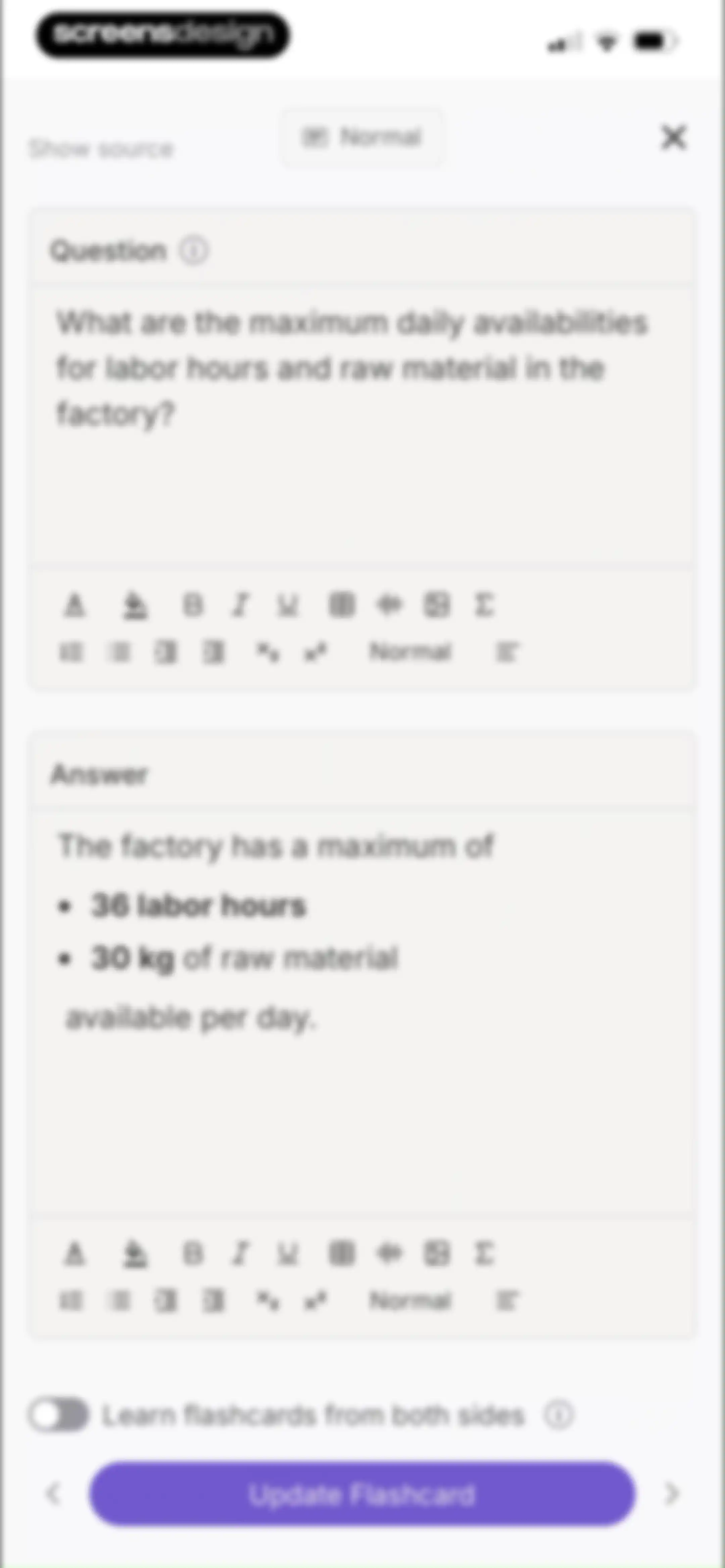 Retain Cards: AI Flashcards screen 72