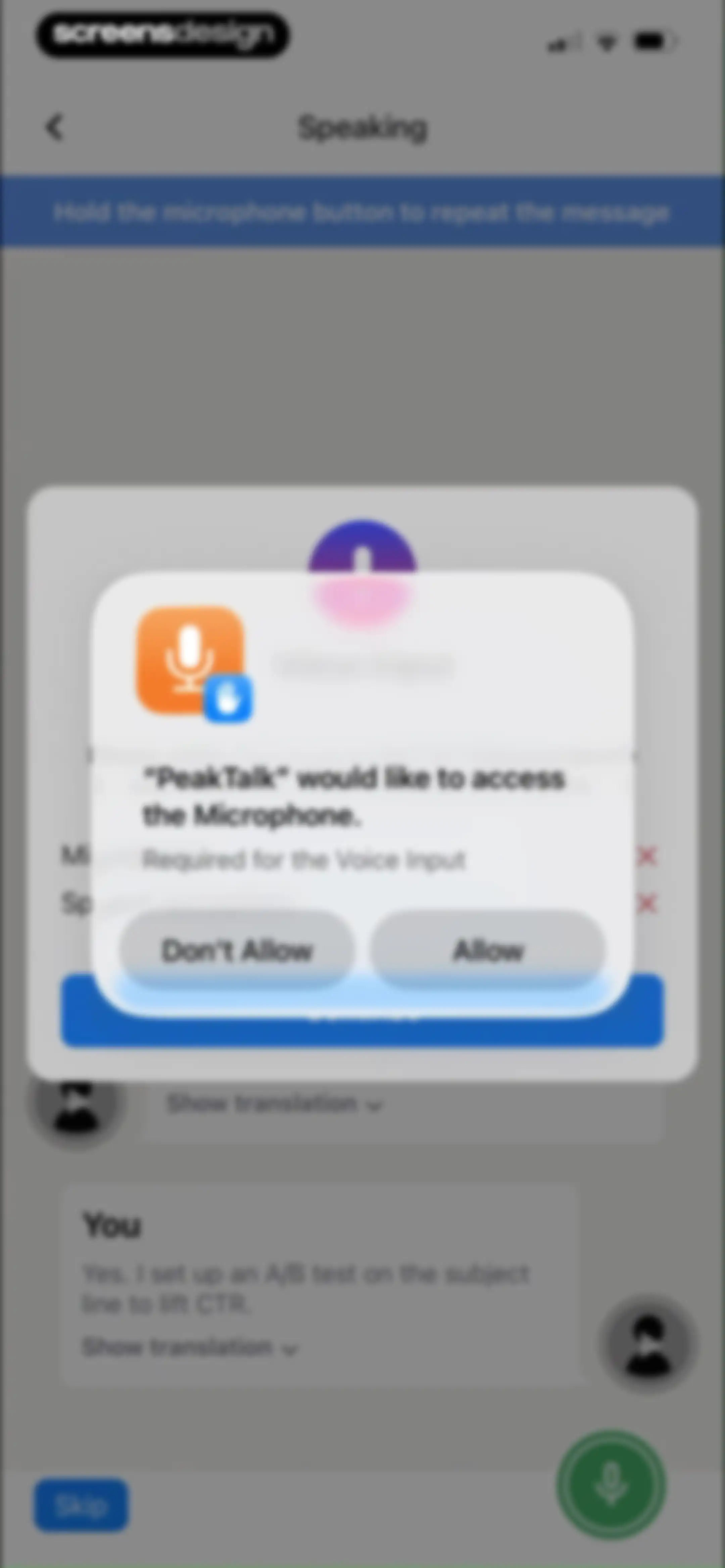PeakTalk: Job-specific English screen 67