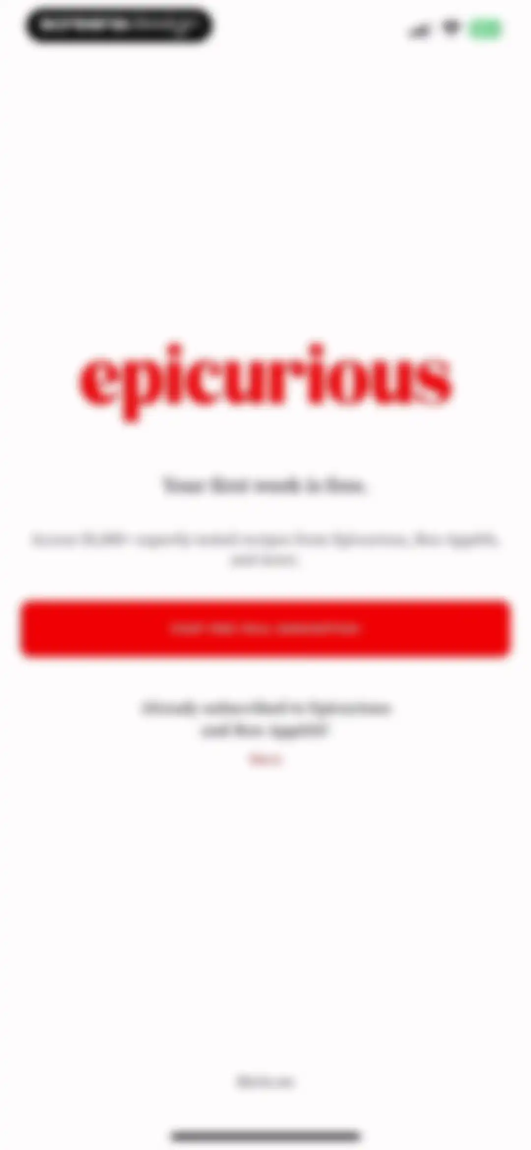 Epicurious screen 2