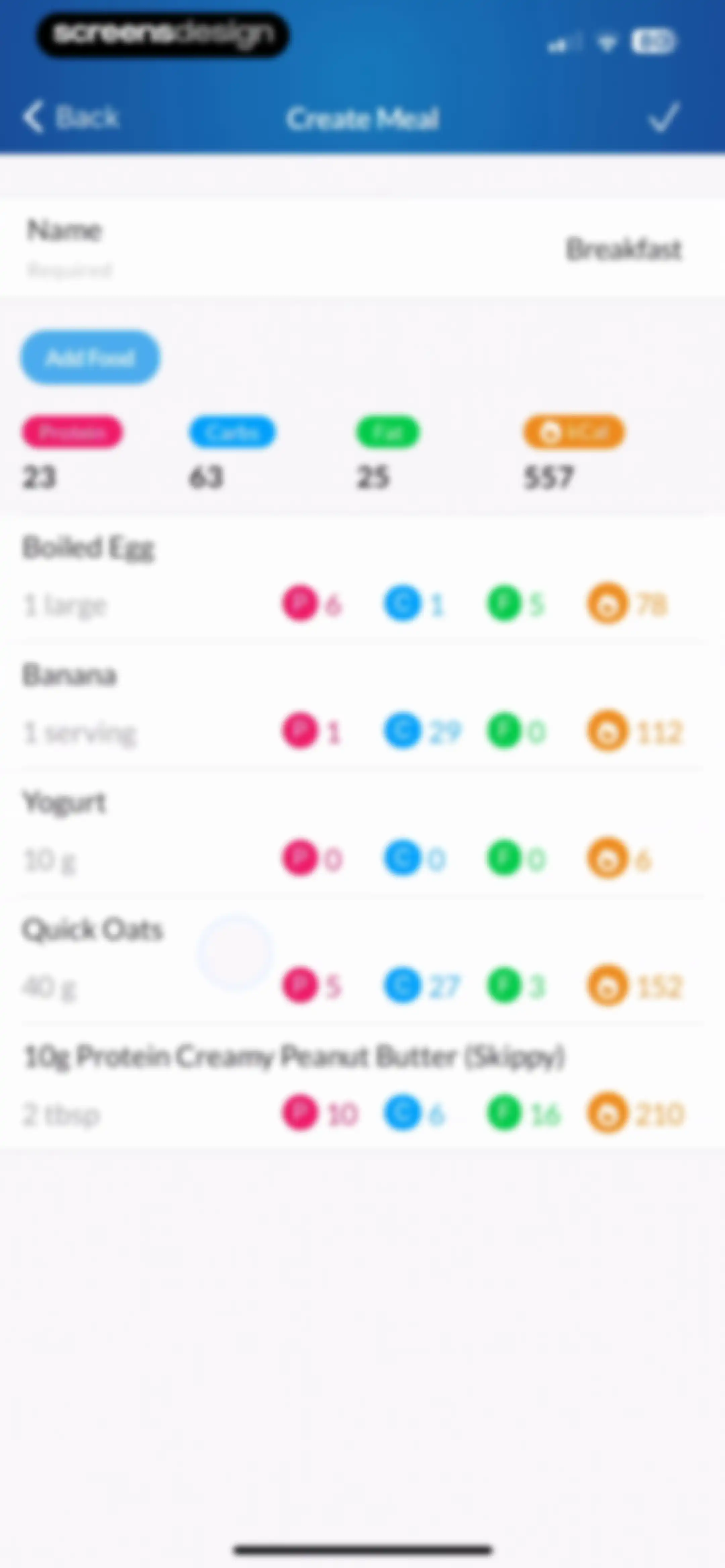 MacrosFirst - Macro Tracker screen 96