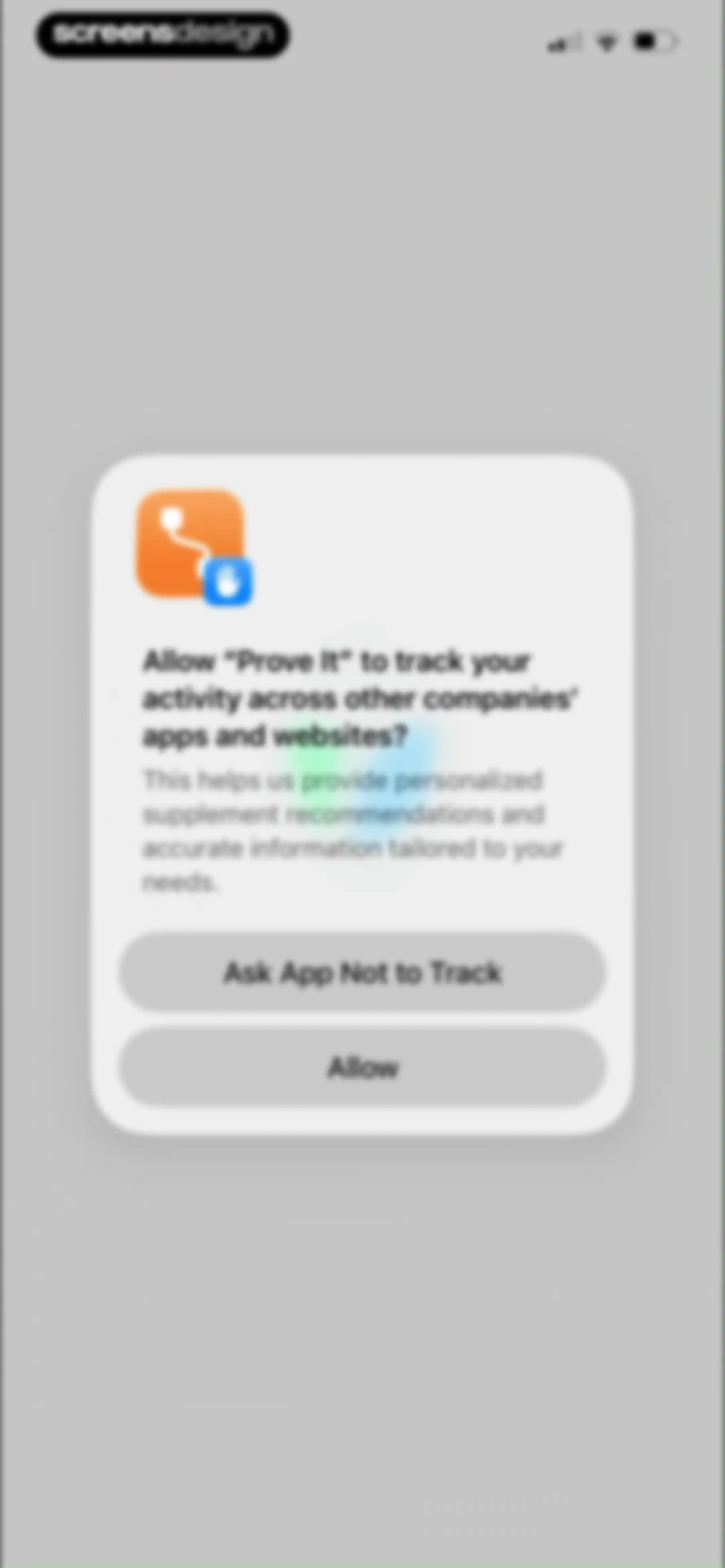 Prove It - Supplement Scanner screen 2