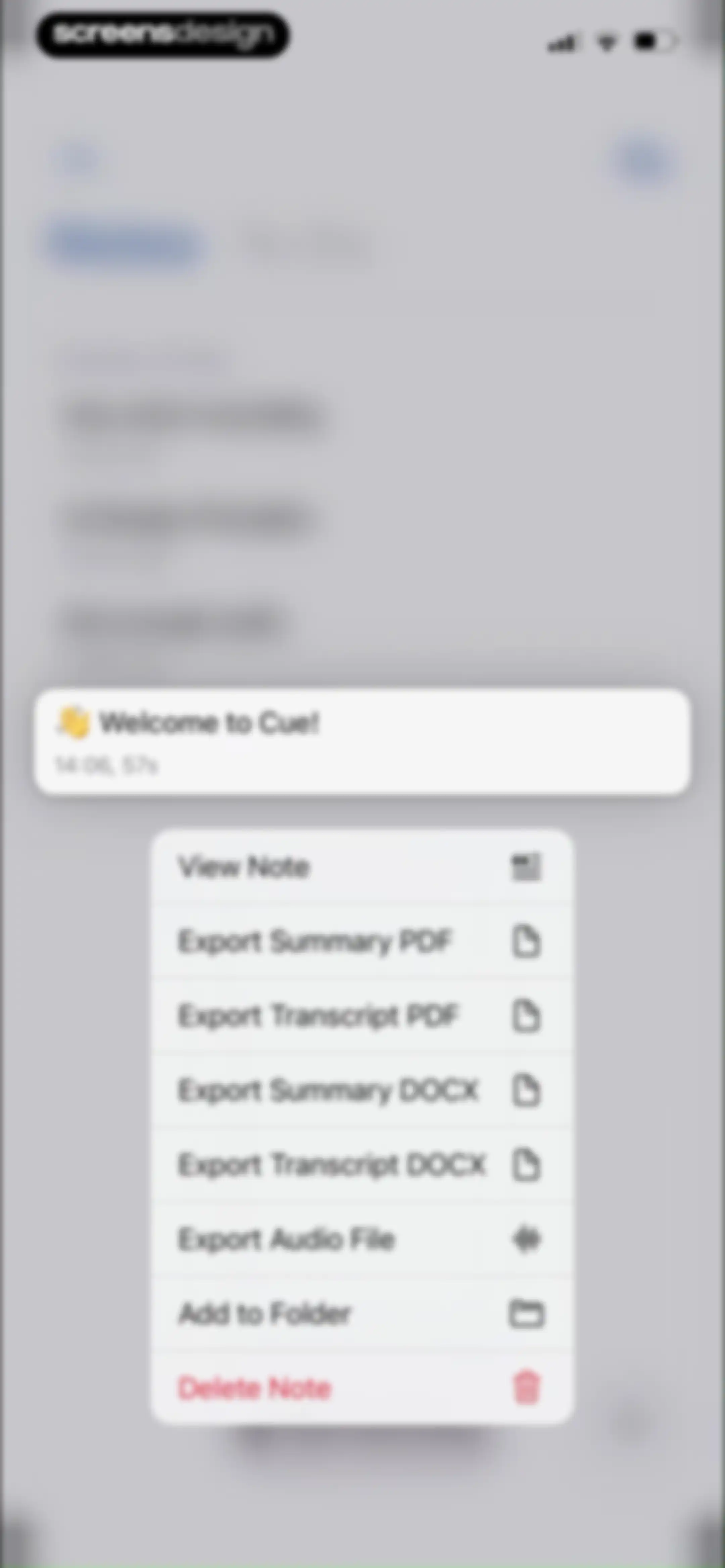 Cue: AI Note Taker & Recorder screen 80