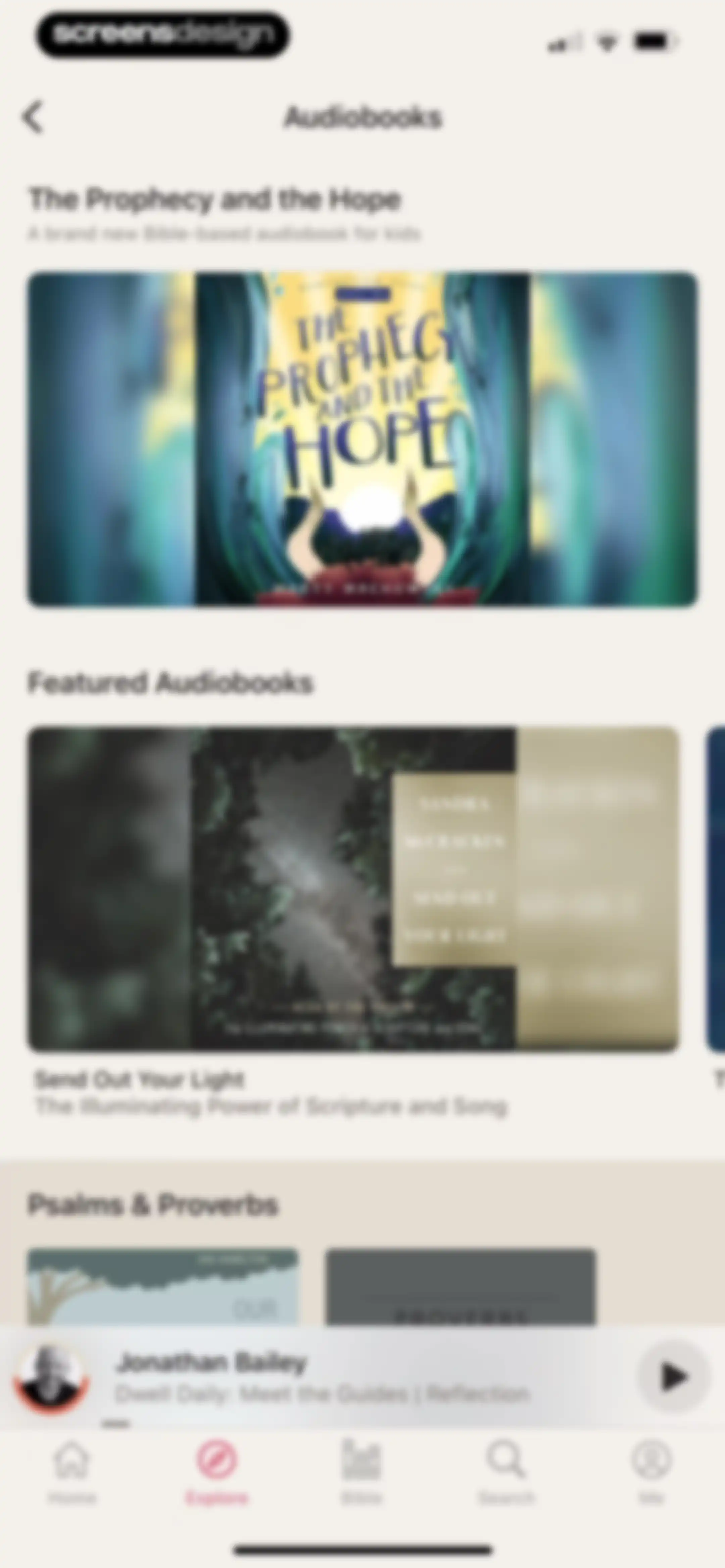 Dwell: Audio Bible screen 67