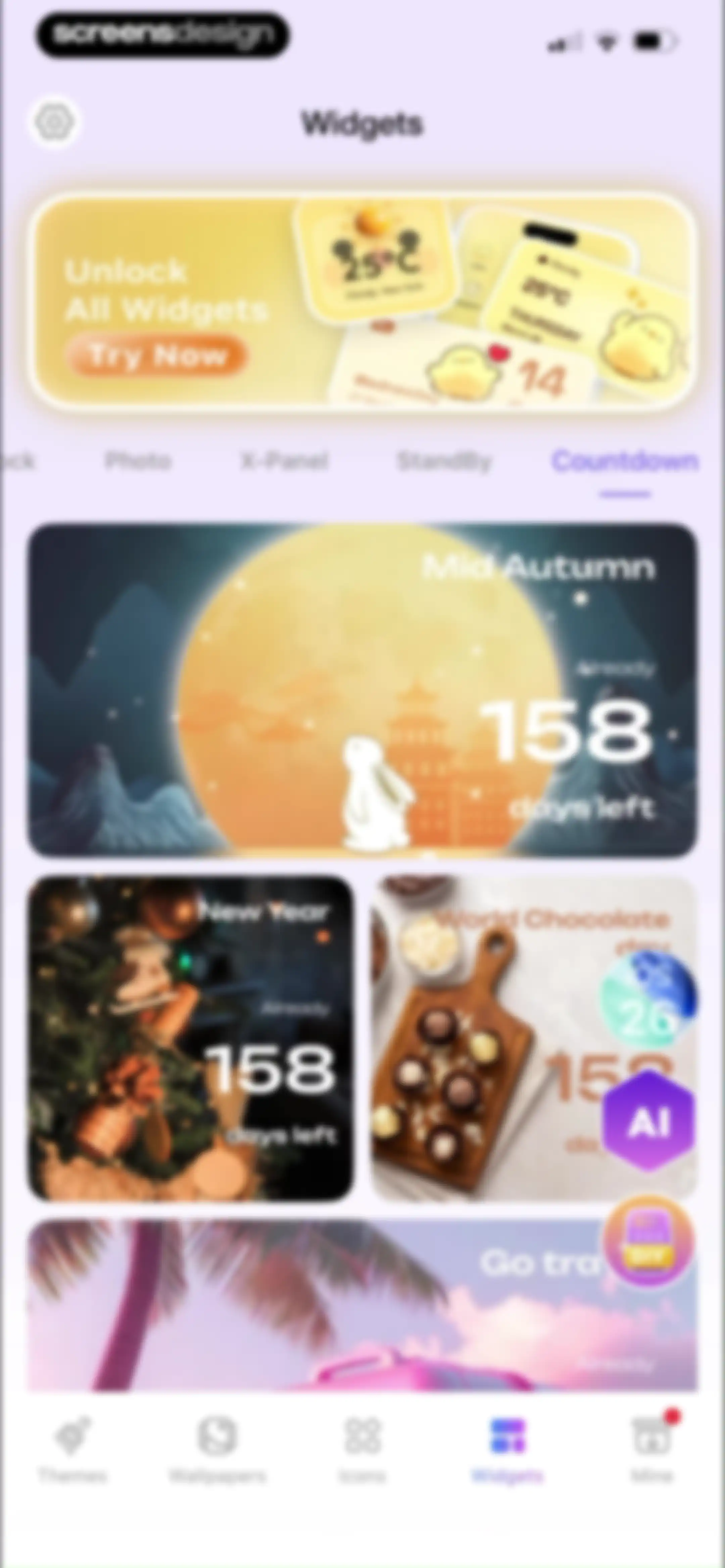Themie: Wallpapers & Theme screen 95