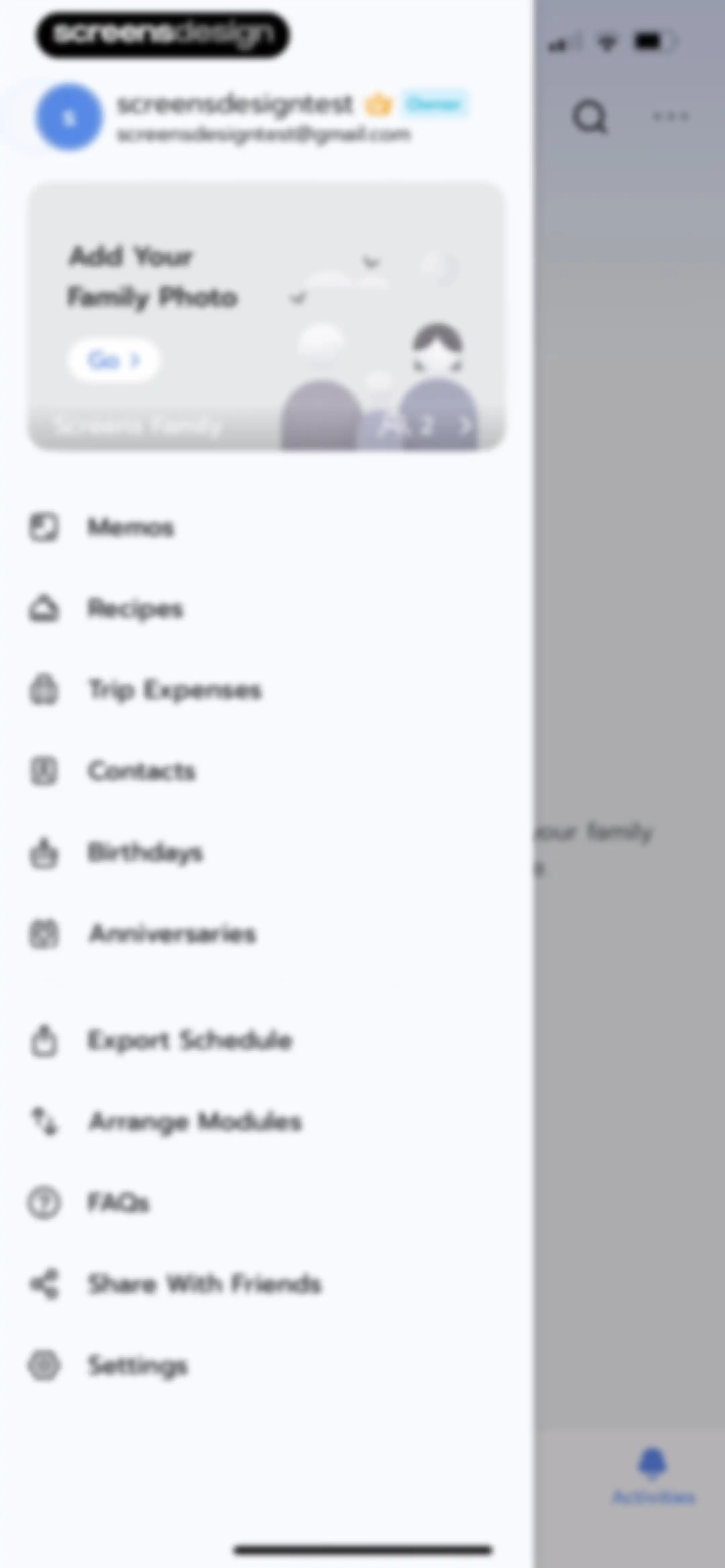 Shared Family Calendar: FamCal screen 79