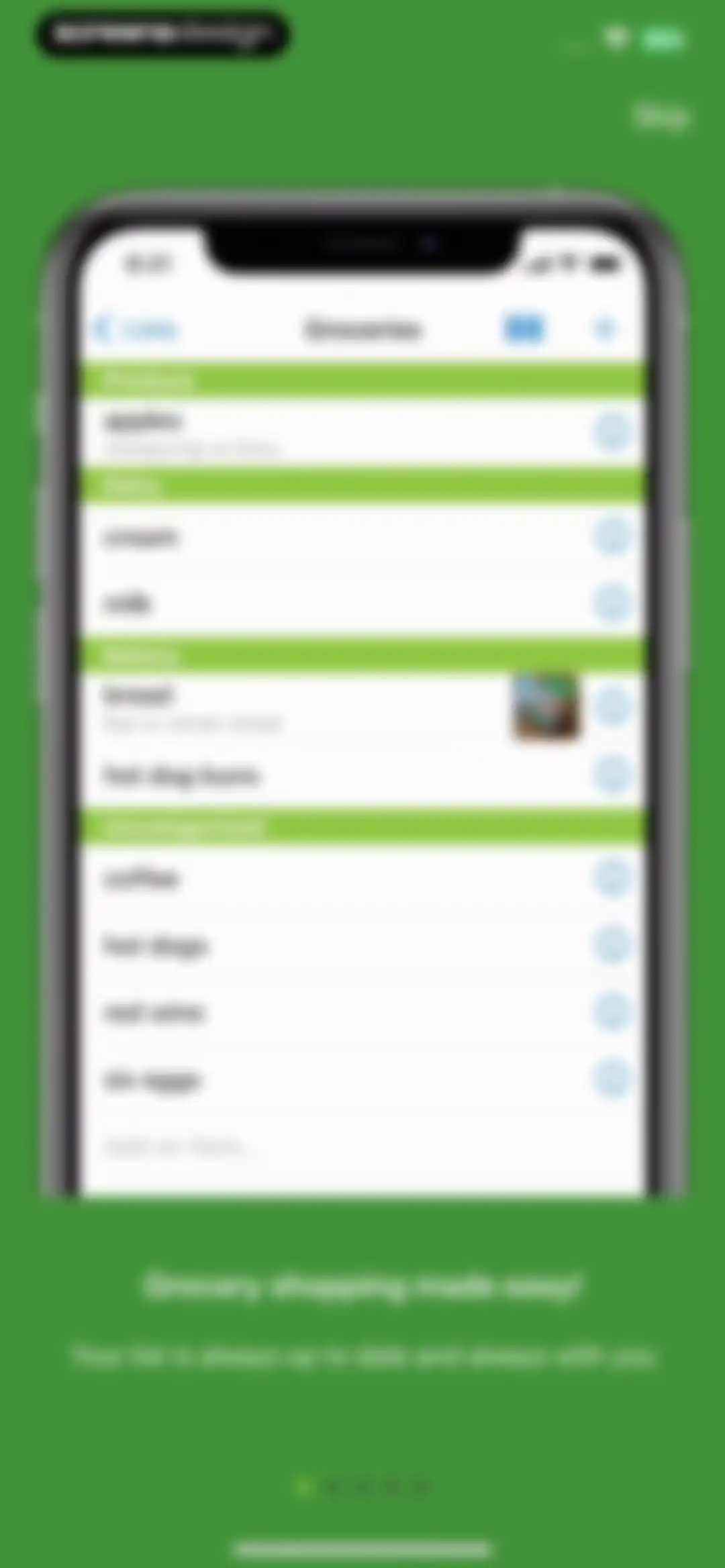 Our Groceries Shopping List screen 3