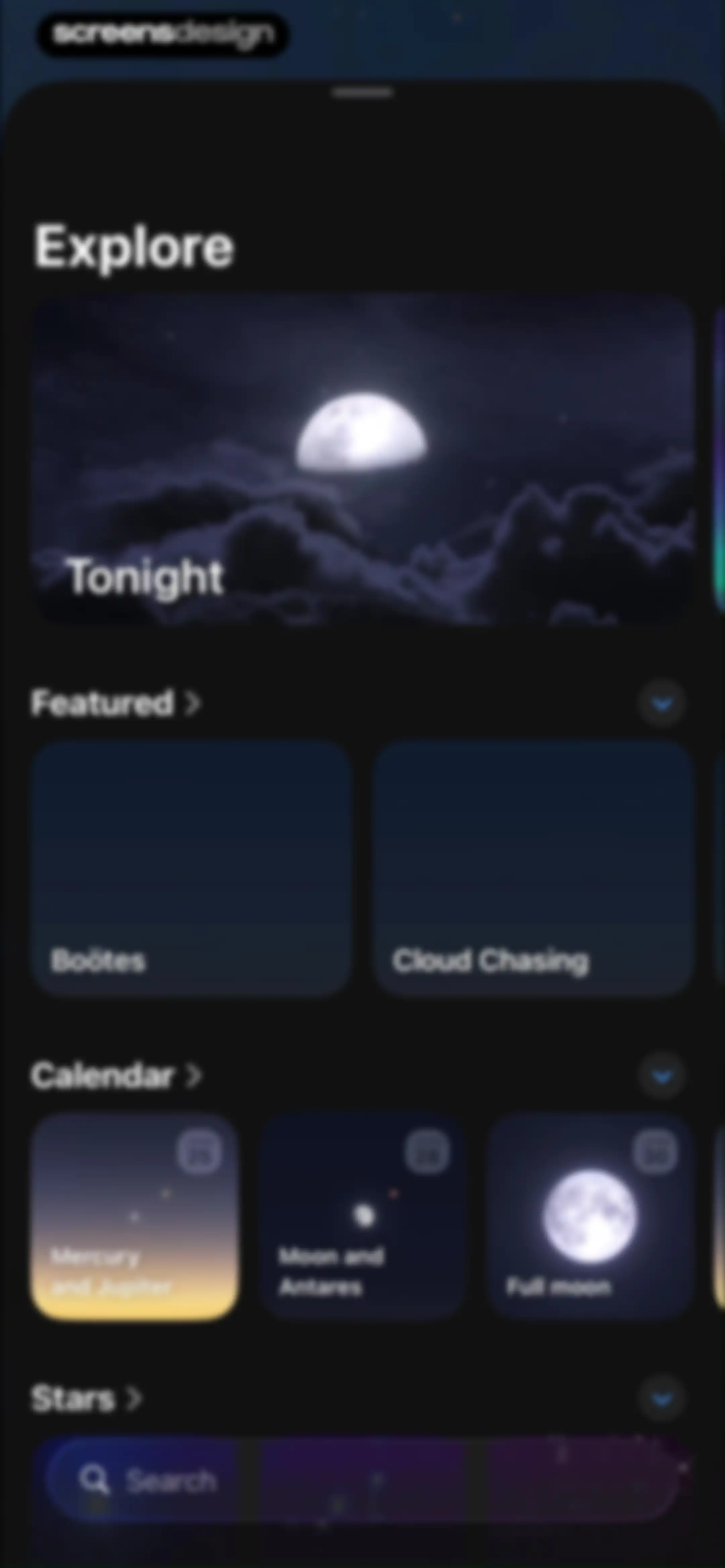 Sky Guide screen 57