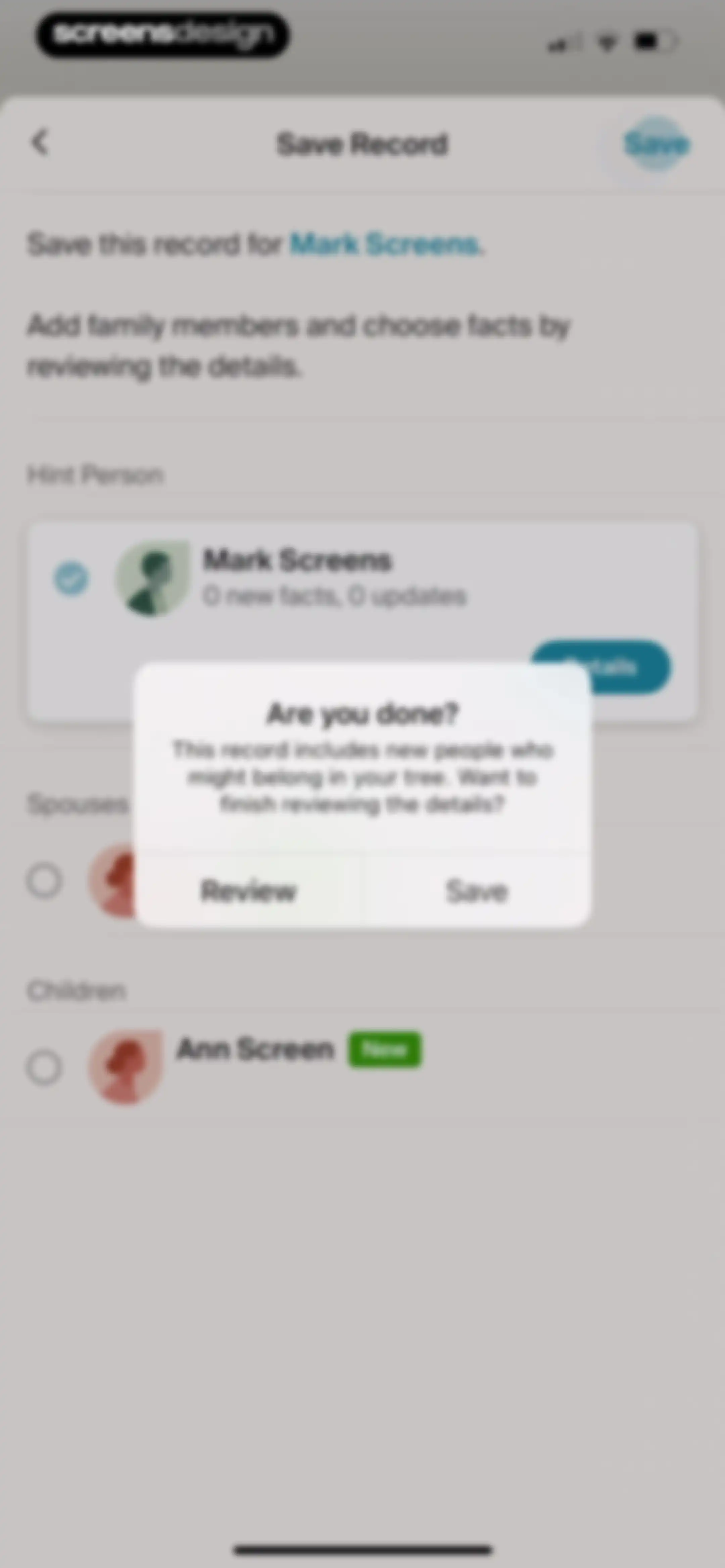 Ancestry: Family History & DNA screen 49