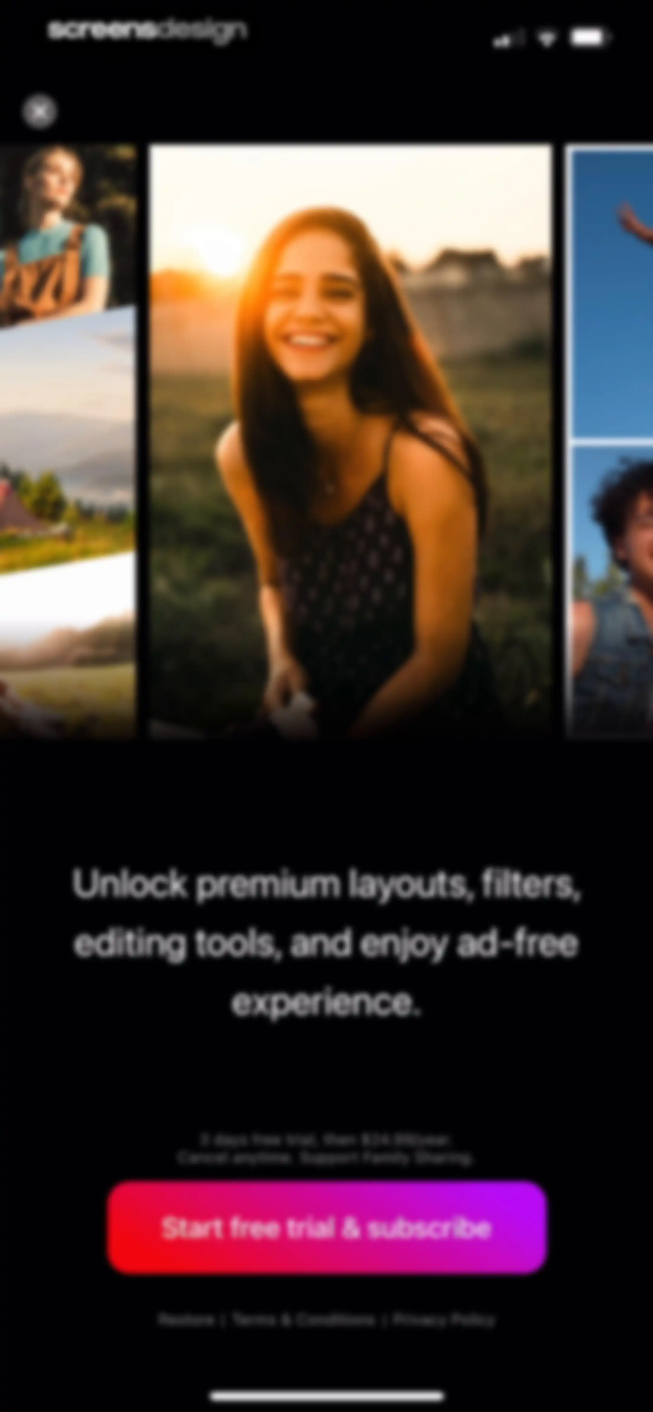 Layout for Instagram: Collage screen 6